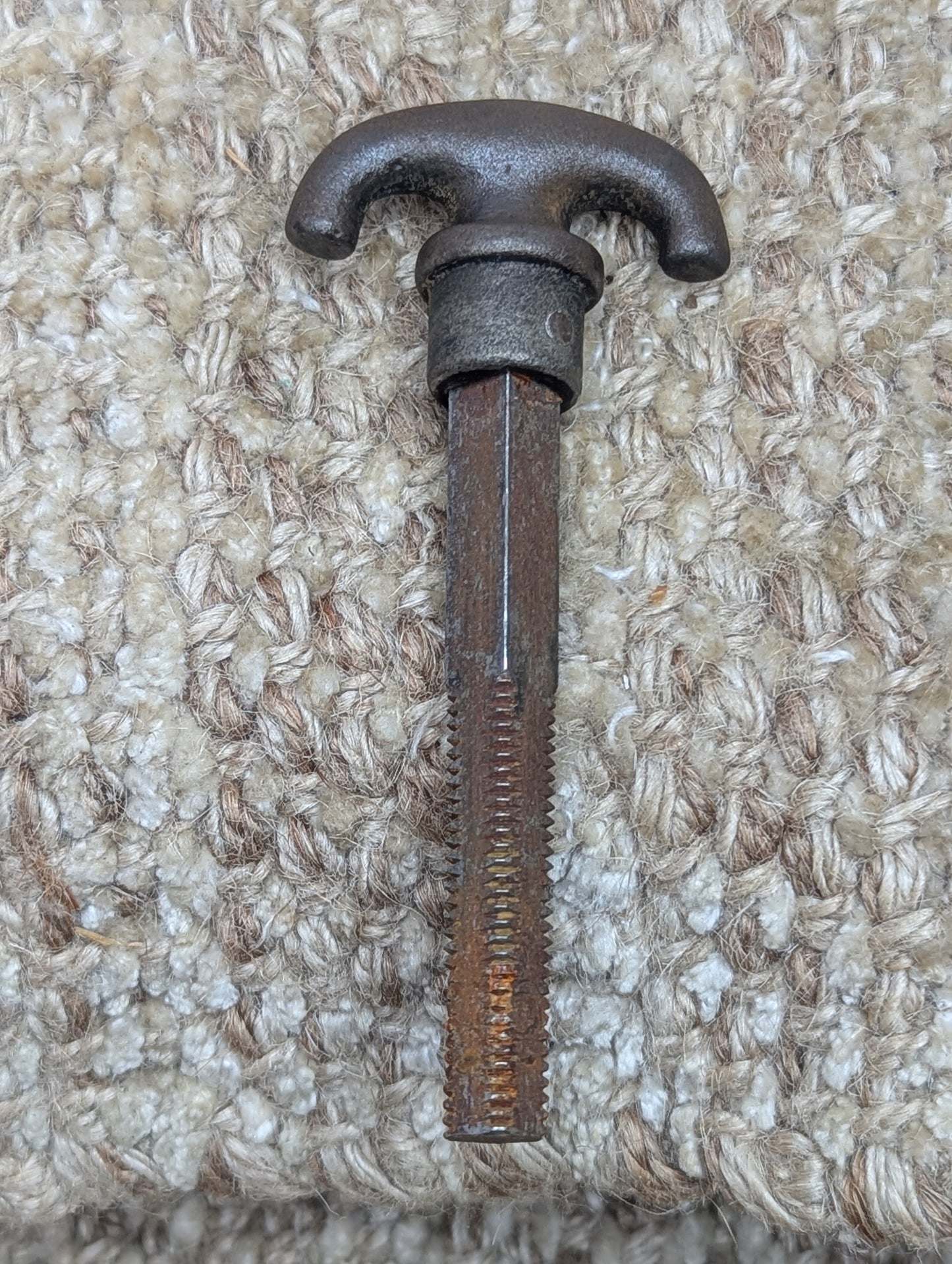 1 3/4" Antique Brass Door Knob With Thumb Turn