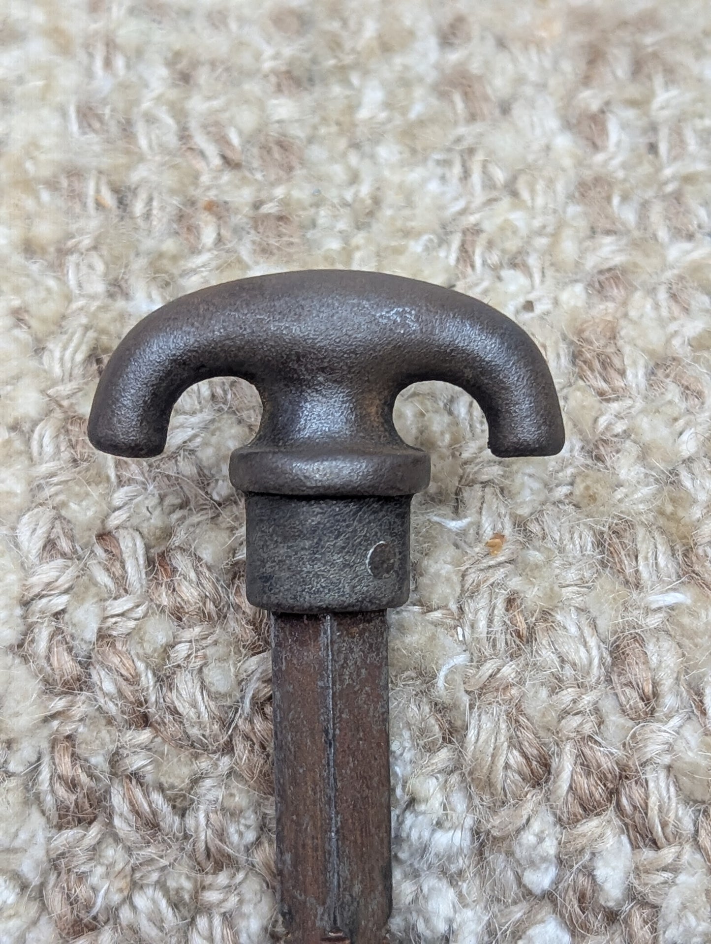 1 3/4" Antique Brass Door Knob With Thumb Turn