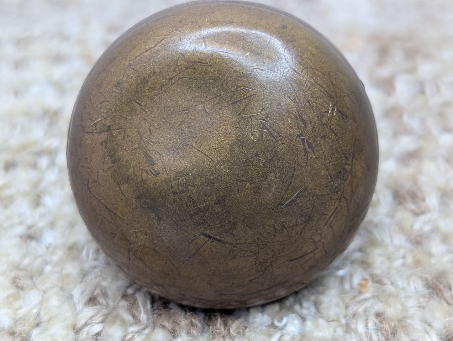 1 3/4" Antique Brass Door Knob With Thumb Turn