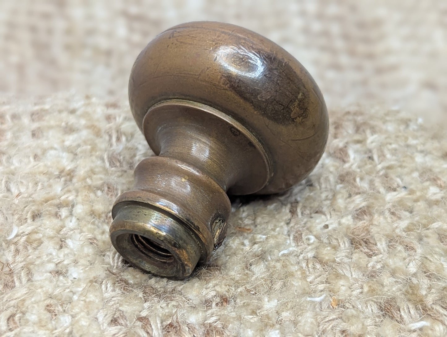 1 3/4" Antique Brass Door Knob With Thumb Turn