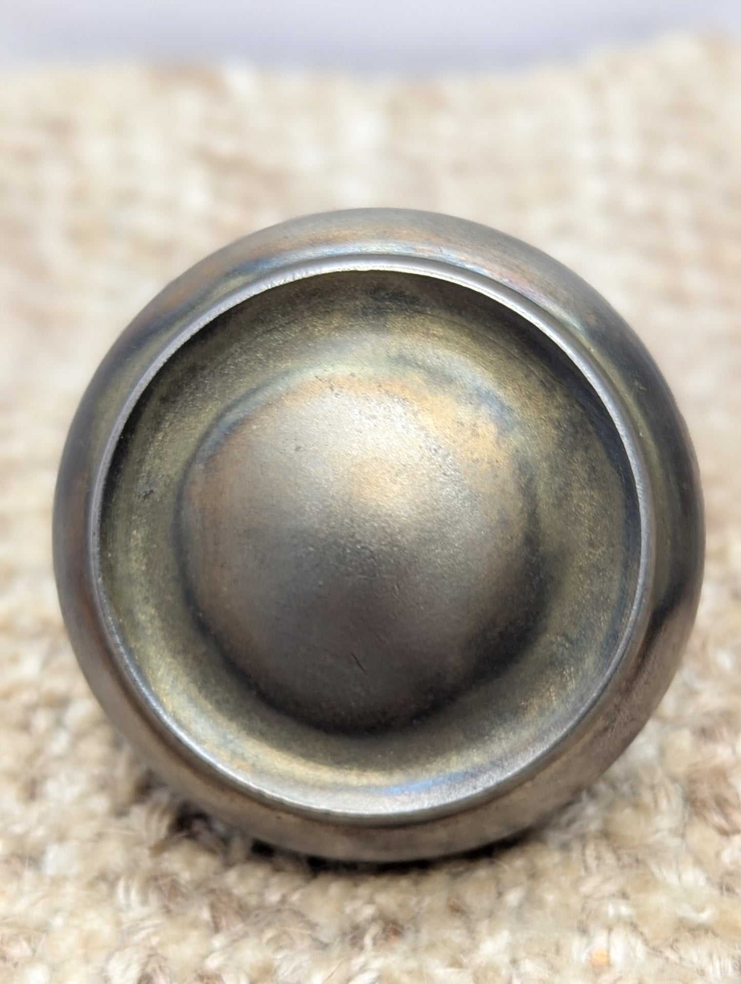 2 3/8" Antique Stamped Steel Door Knob