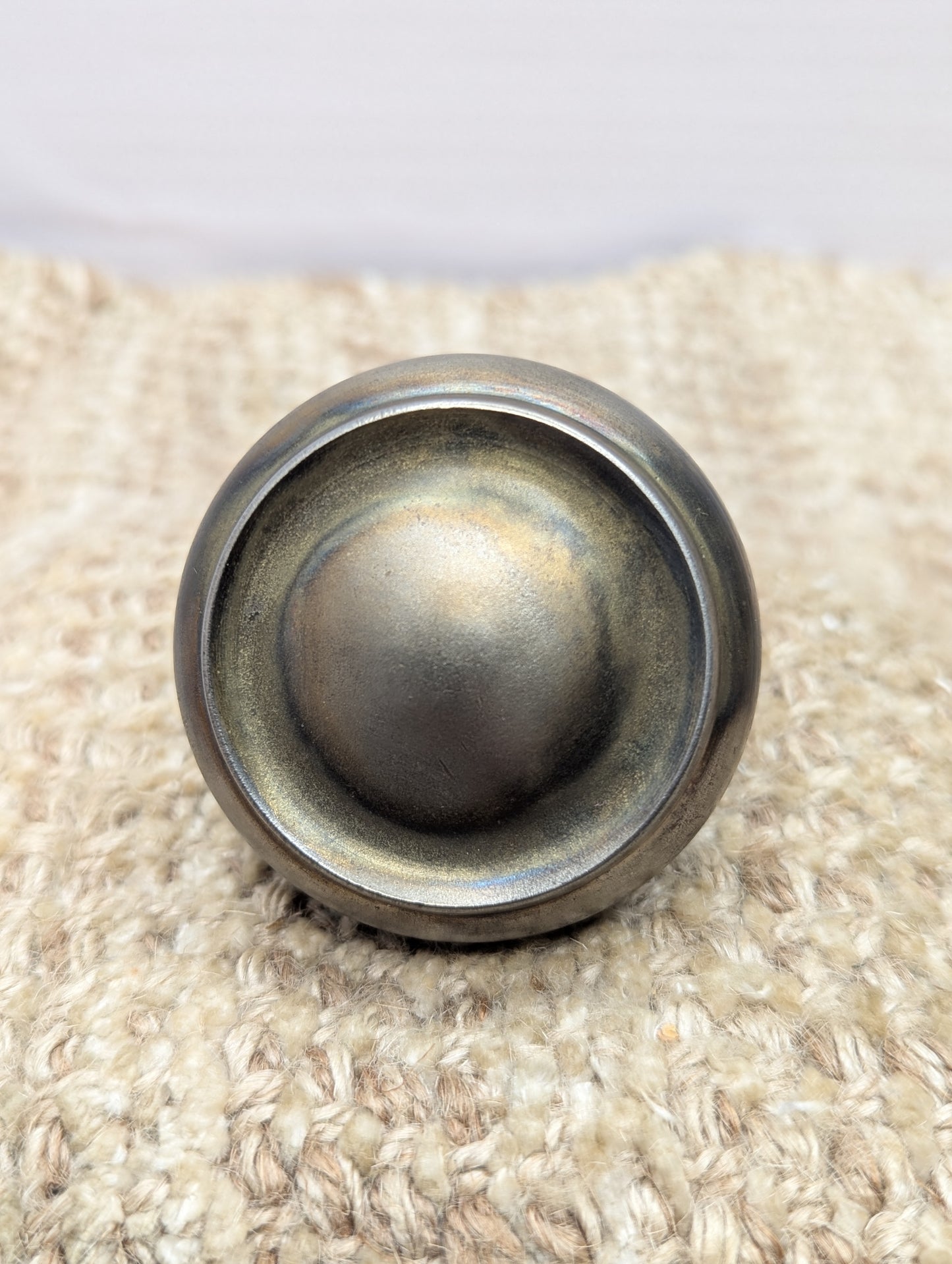 2 3/8" Antique Stamped Steel Door Knob