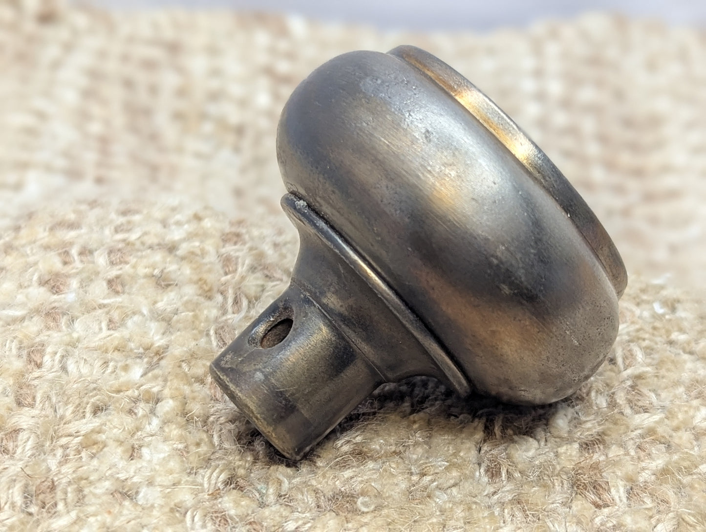 2 3/8" Antique Stamped Steel Door Knob