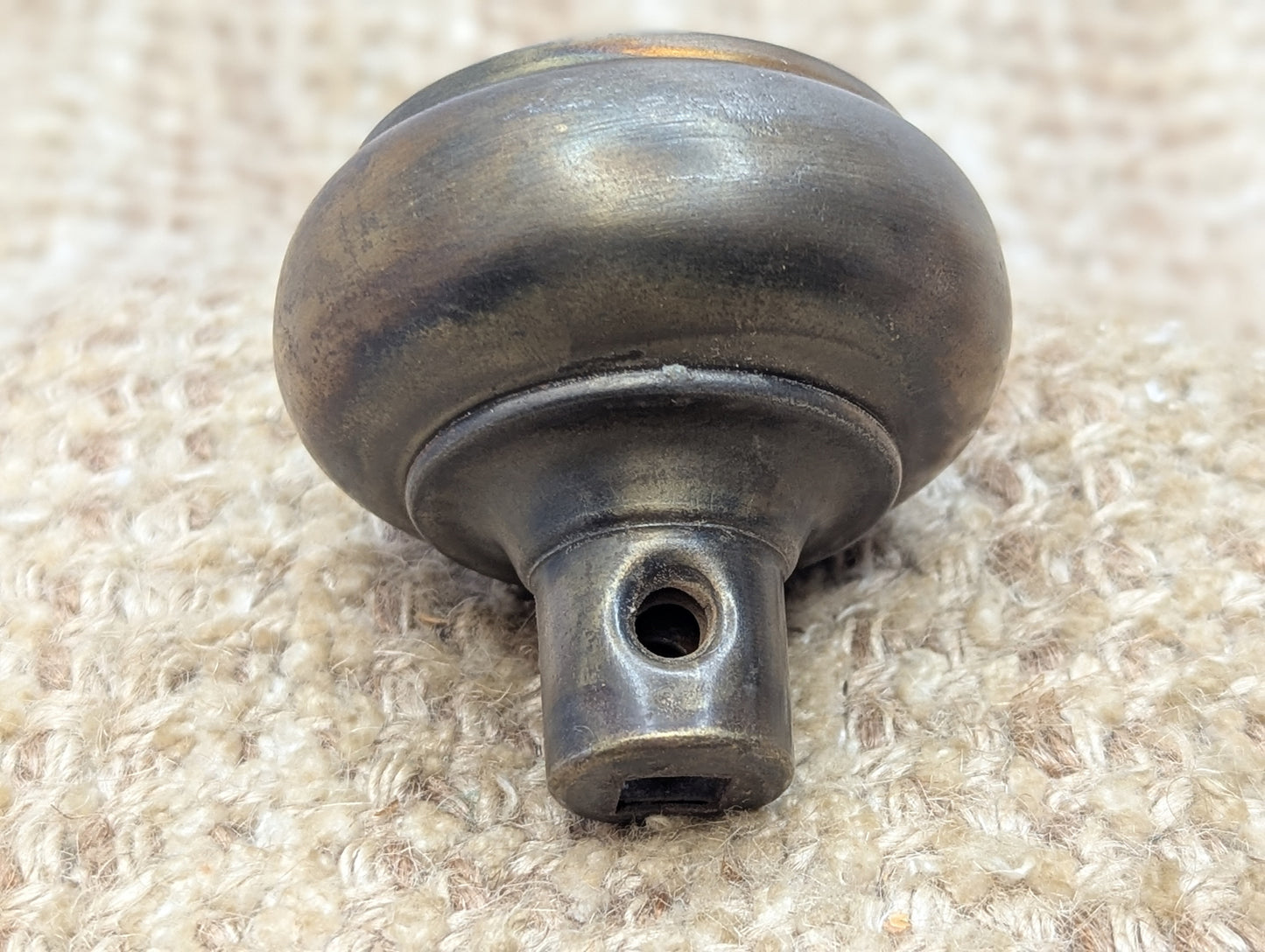 2 3/8" Antique Stamped Steel Door Knob