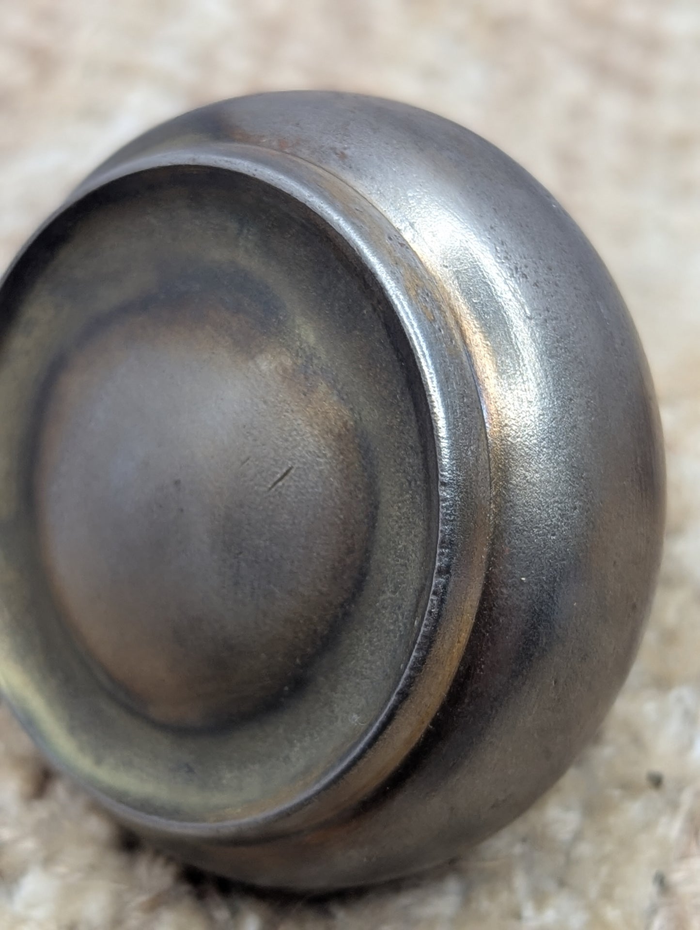 2 3/8" Antique Stamped Steel Door Knob
