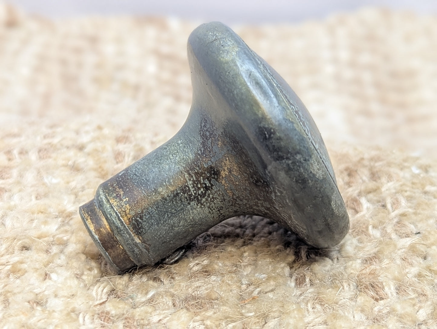 2 1/4" Antique Stamped Steel Door Knob