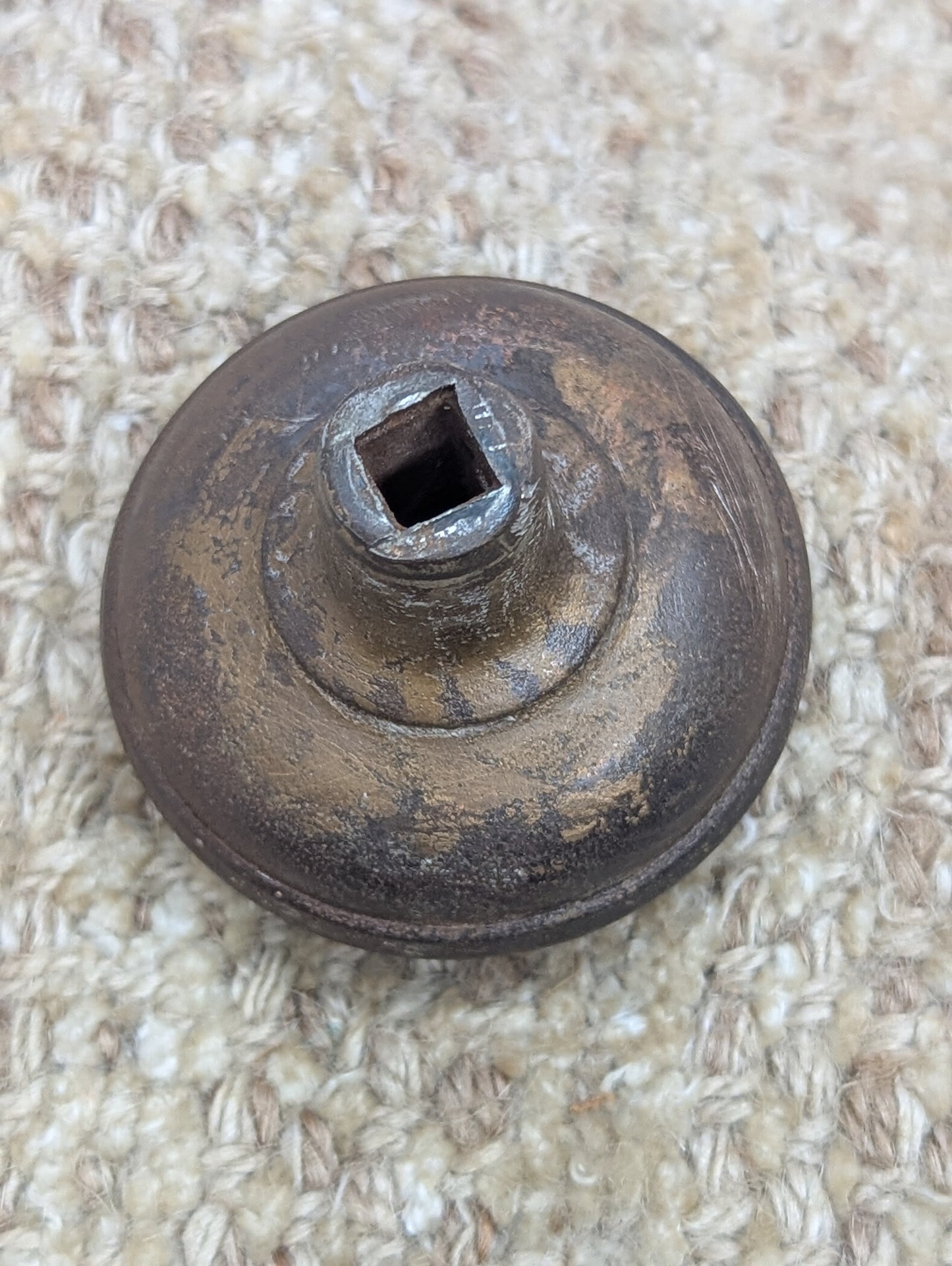2 1/4" Antique Steel Door Knob