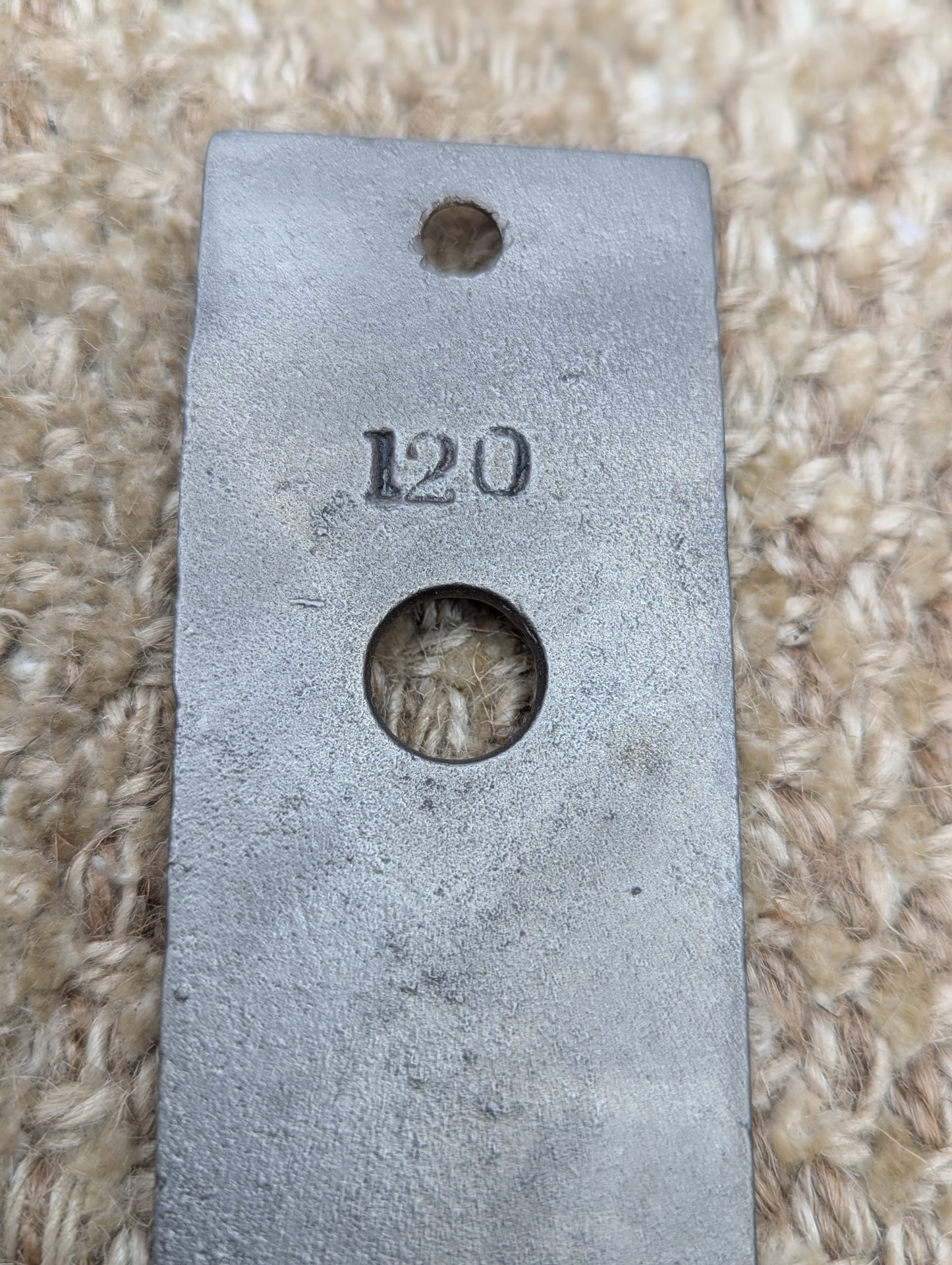 1 1/2" x 5 3/8" Antique Cast Iron Door Knob Plates Lockwood Hardware Circa 1886