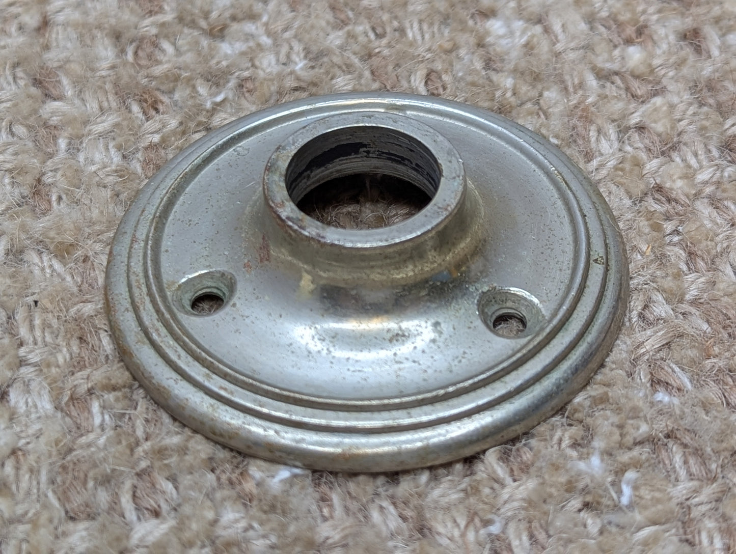 2 7/16" Yale Nickel Plated Cast Brass Rosette Escutcheon For Door Knob
