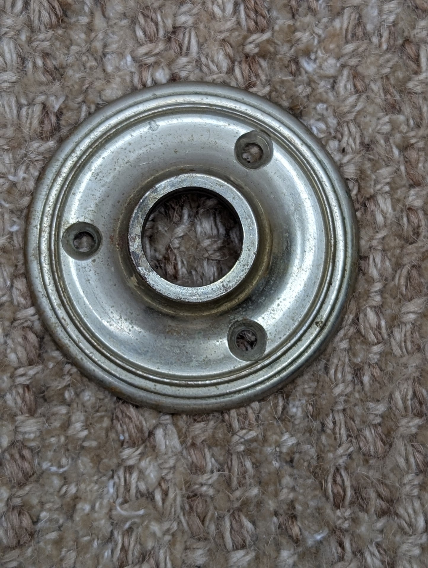 2 7/16" Yale Nickel Plated Cast Brass Rosette Escutcheon For Door Knob