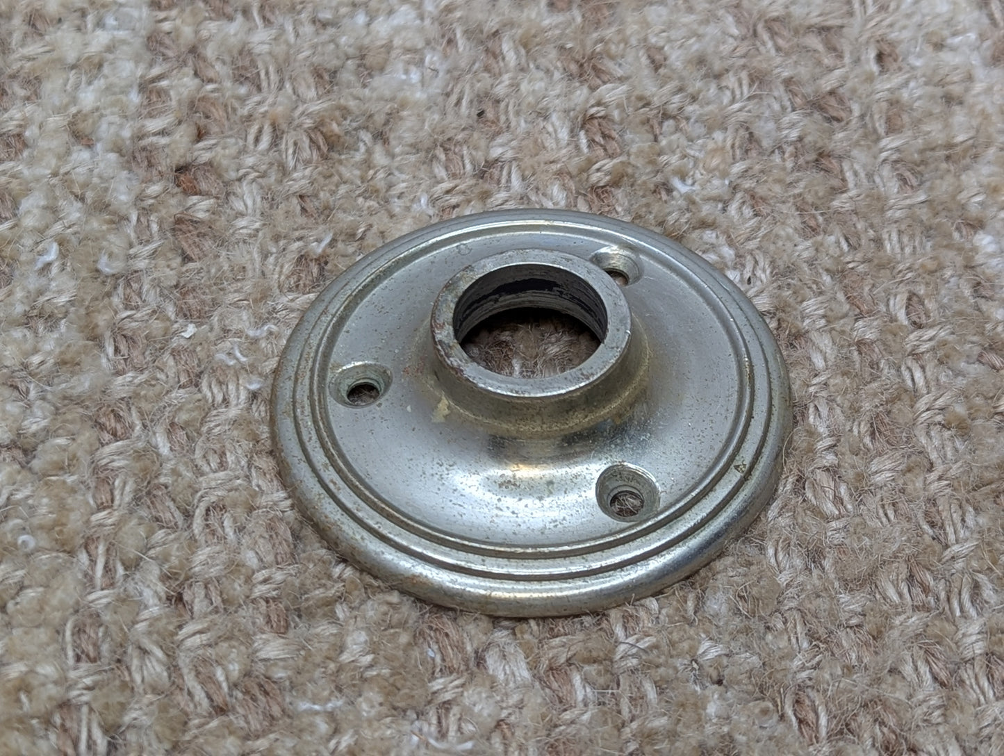 2 7/16" Yale Nickel Plated Cast Brass Rosette Escutcheon For Door Knob