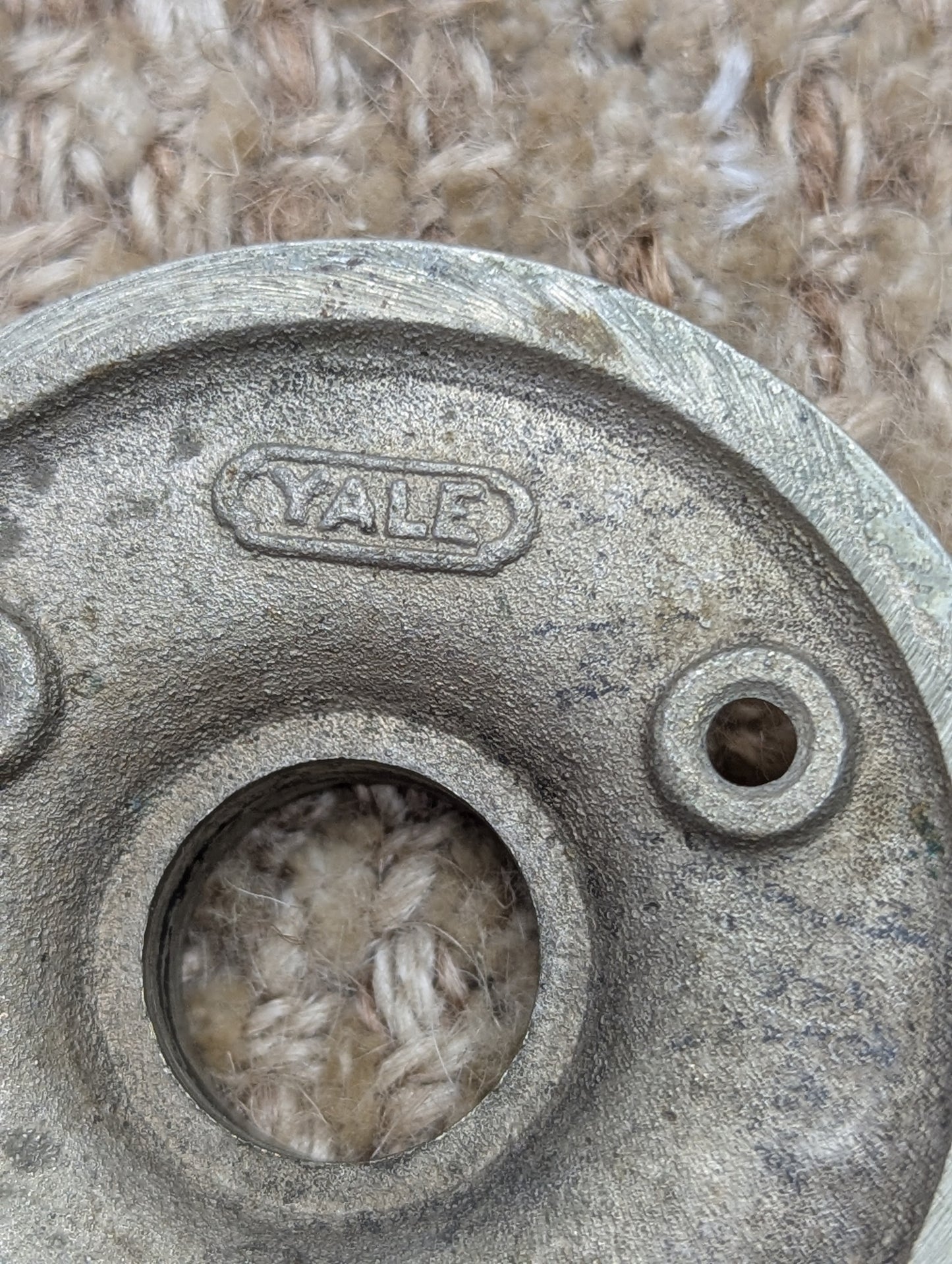 2 7/16" Yale Nickel Plated Cast Brass Rosette Escutcheon For Door Knob