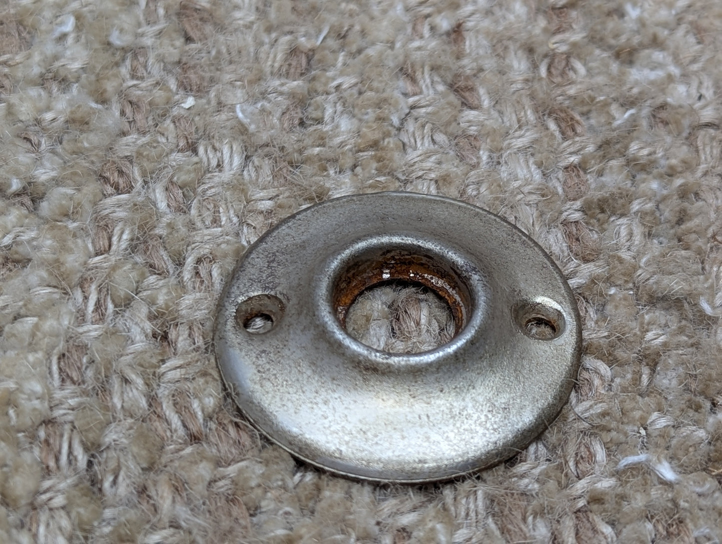 1 3/4" Nickel Plated Stamped Steel Rosette Escutcheon For Door Knob