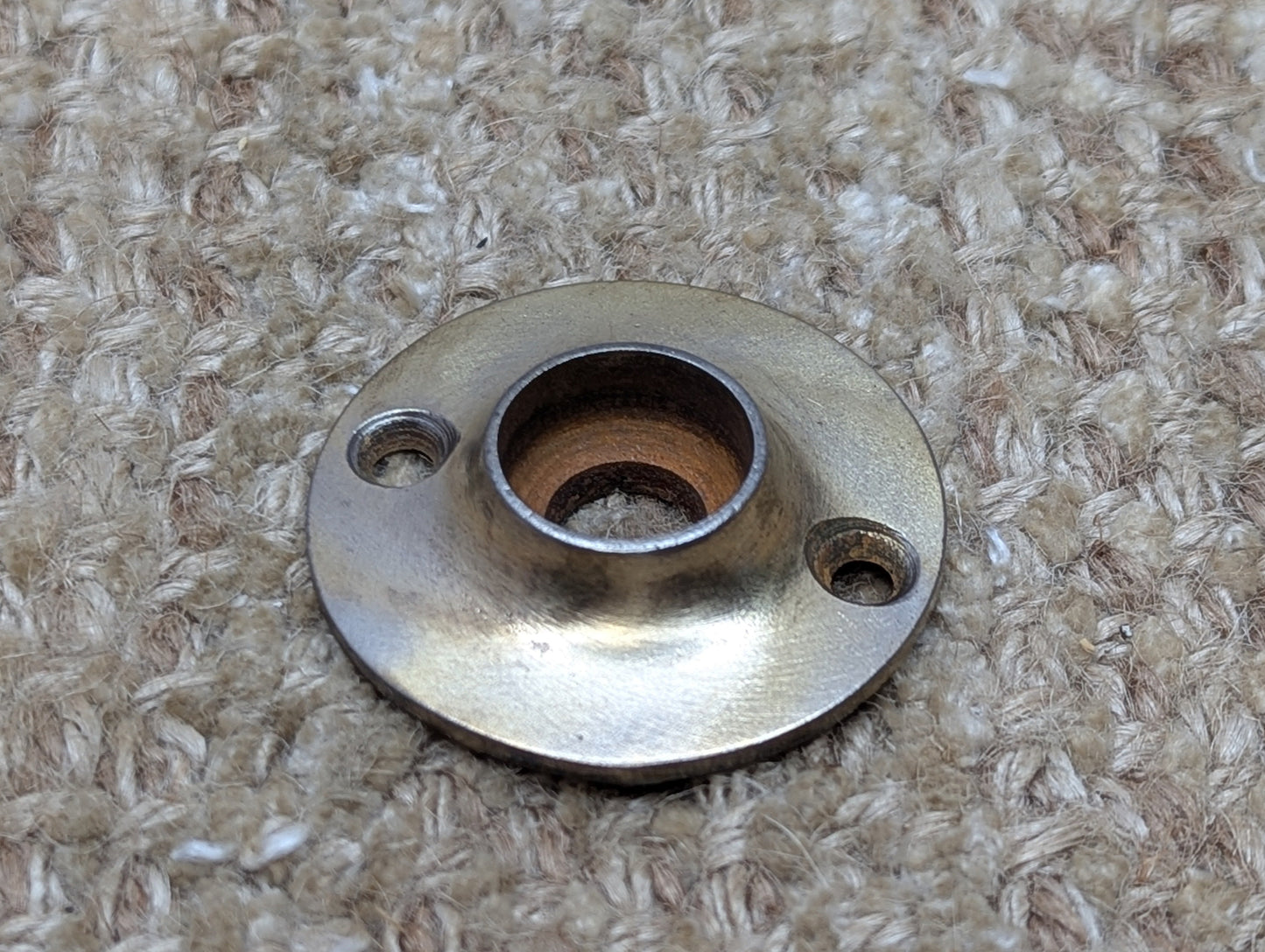 1 11/16" Antique Cast Brass Rosette Escutcheon For Door Knob