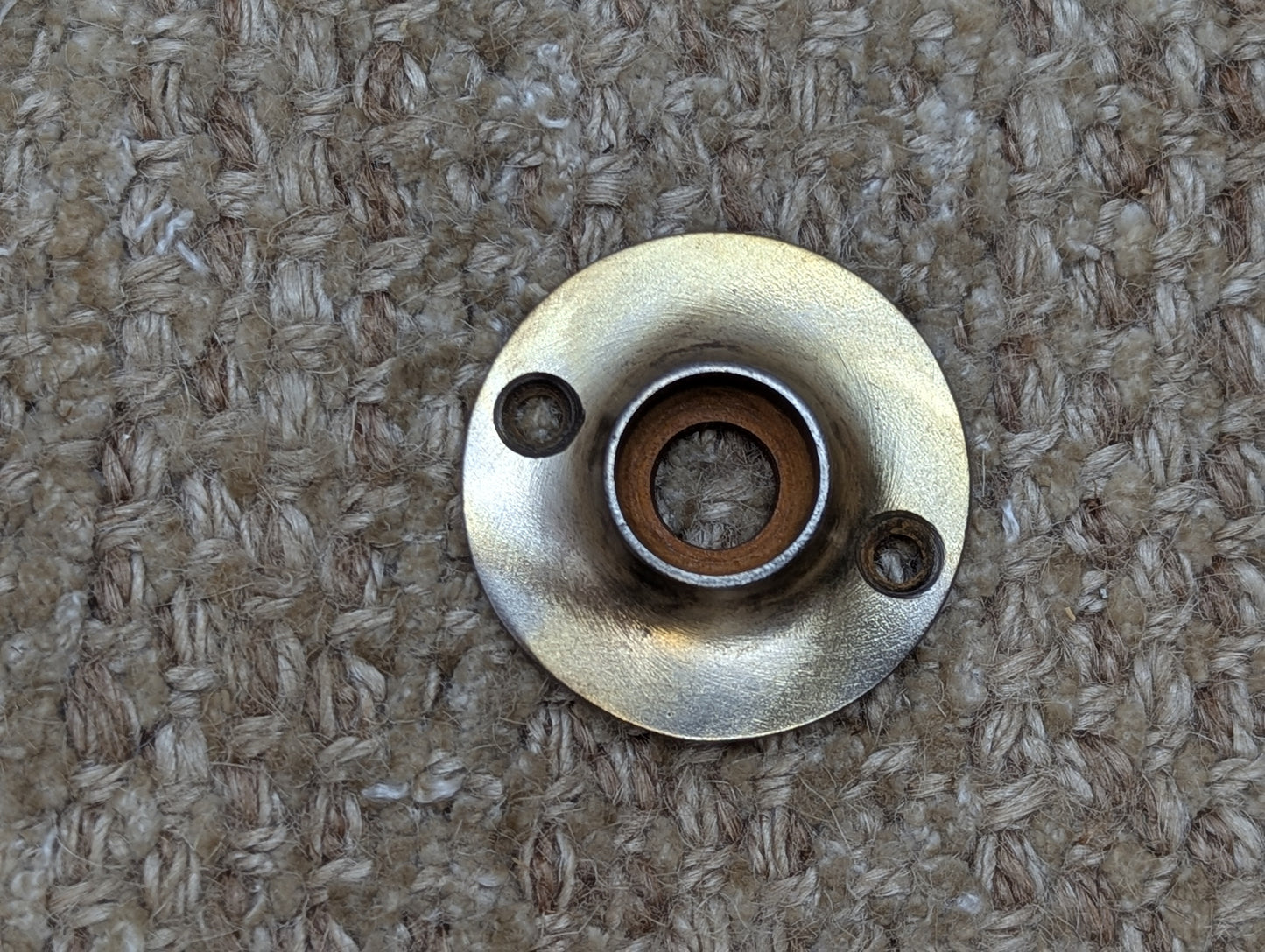 1 11/16" Antique Cast Brass Rosette Escutcheon For Door Knob