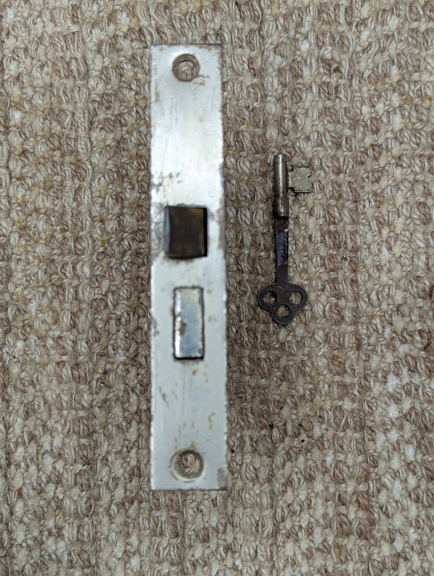 Antique Interior Mortise Lock Door Hardware #14 C With Key