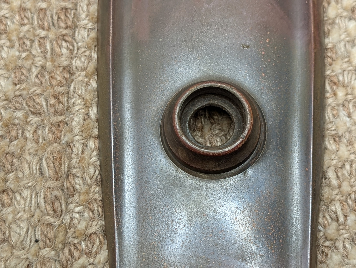 3" x 11" Antique Stamped Brass Door Knob Plate