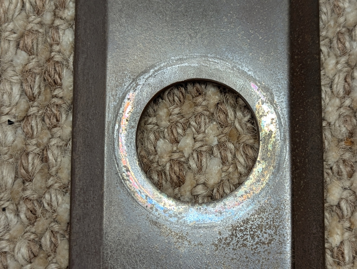 2 7/8" x 10" Antique Stamped Brass Door Knob Plate