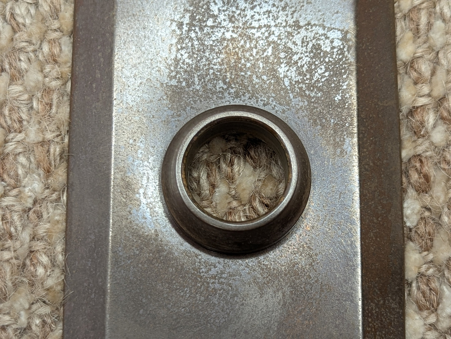 2 7/8" x 10" Antique Stamped Brass Door Knob Plate