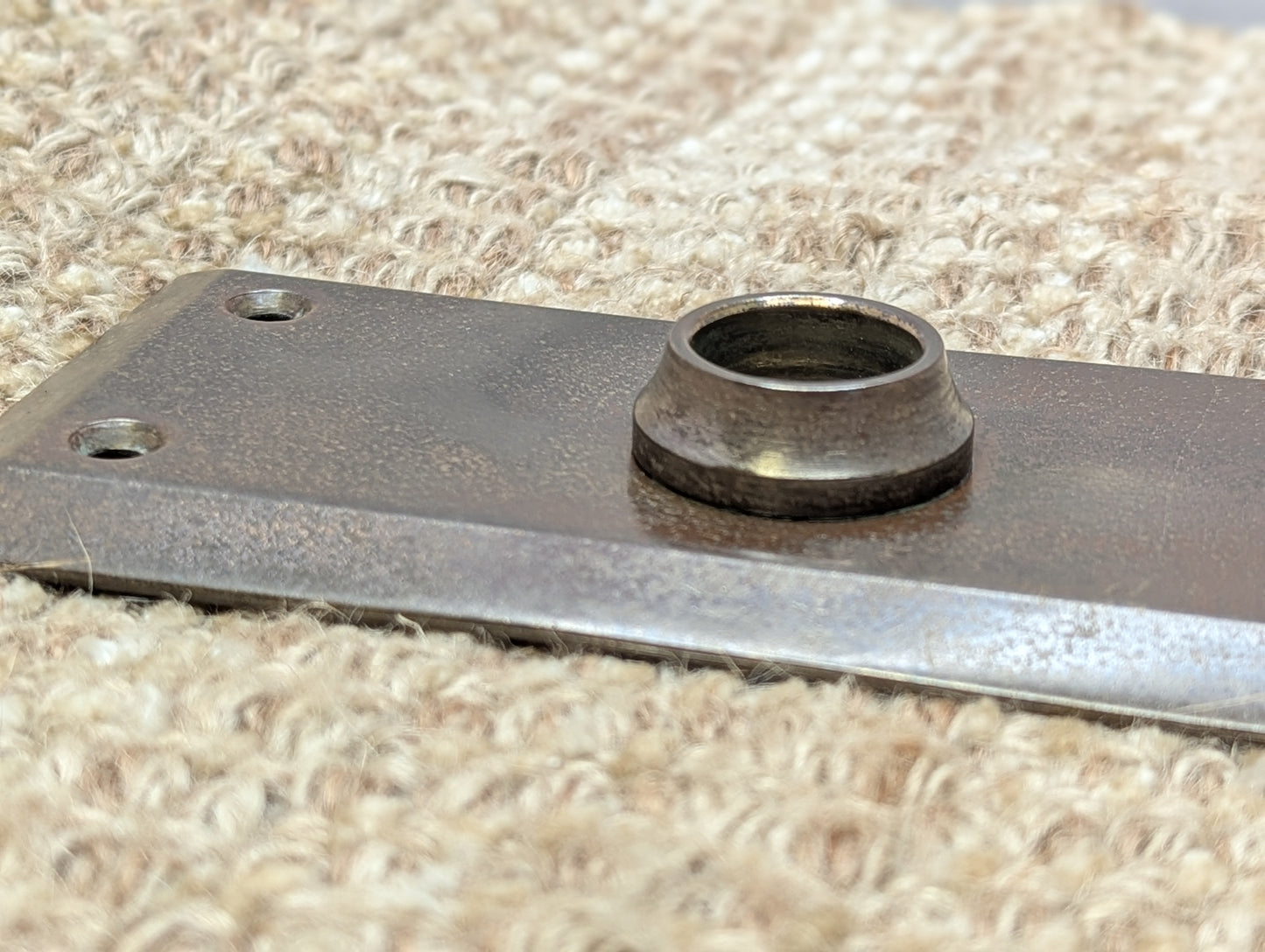 2 7/8" x 10" Antique Stamped Brass Door Knob Plate