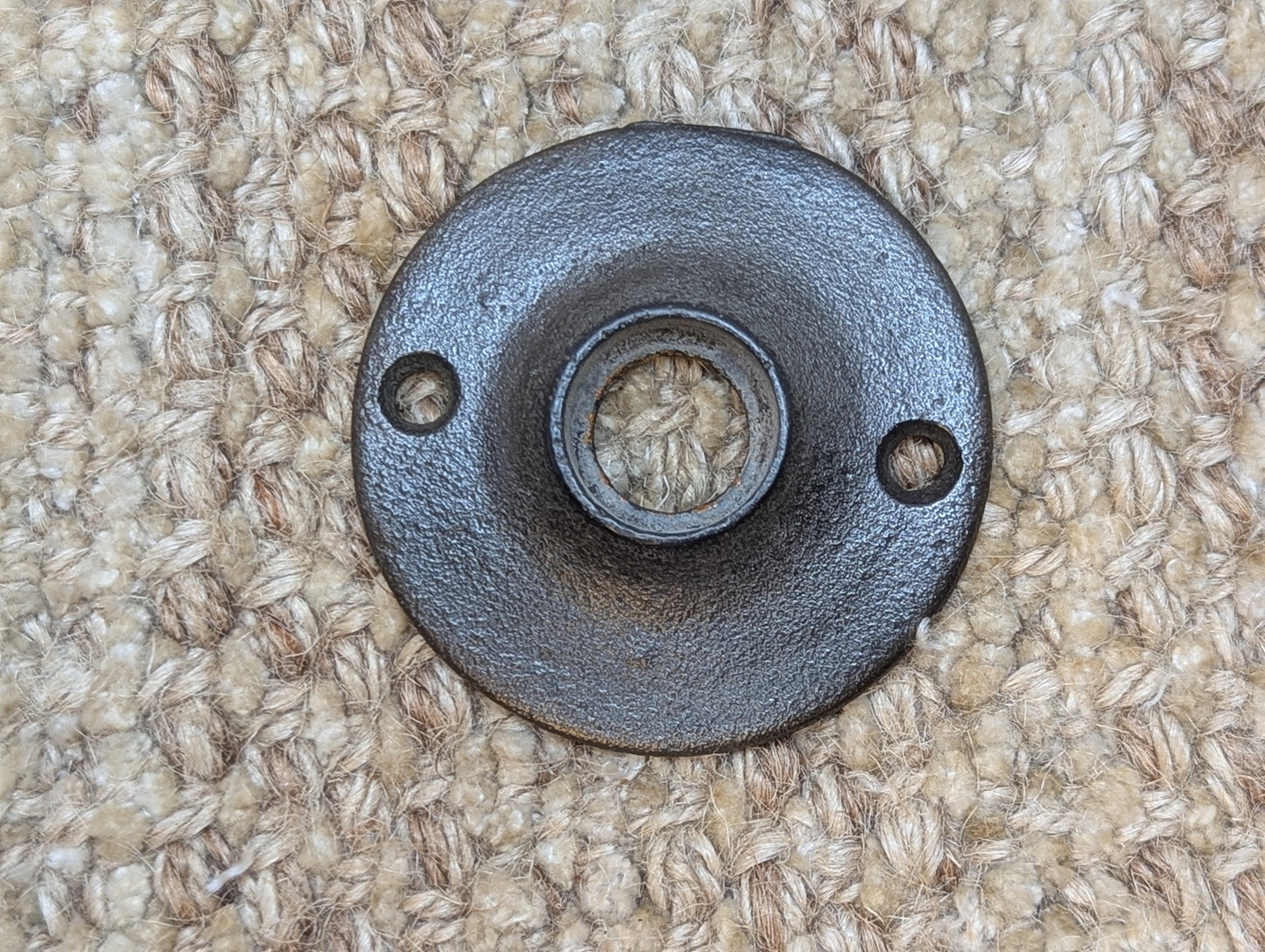 1 15/16" Antique Cast Iron Rosette Escutcheon For Door Knob