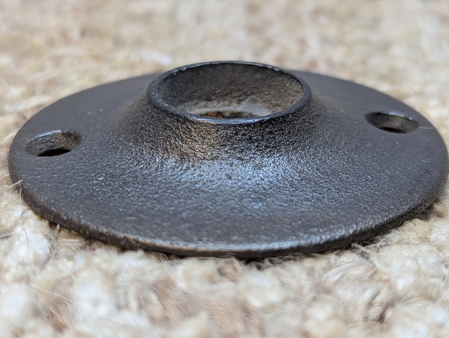 1 15/16" Antique Cast Iron Rosette Escutcheon For Door Knob