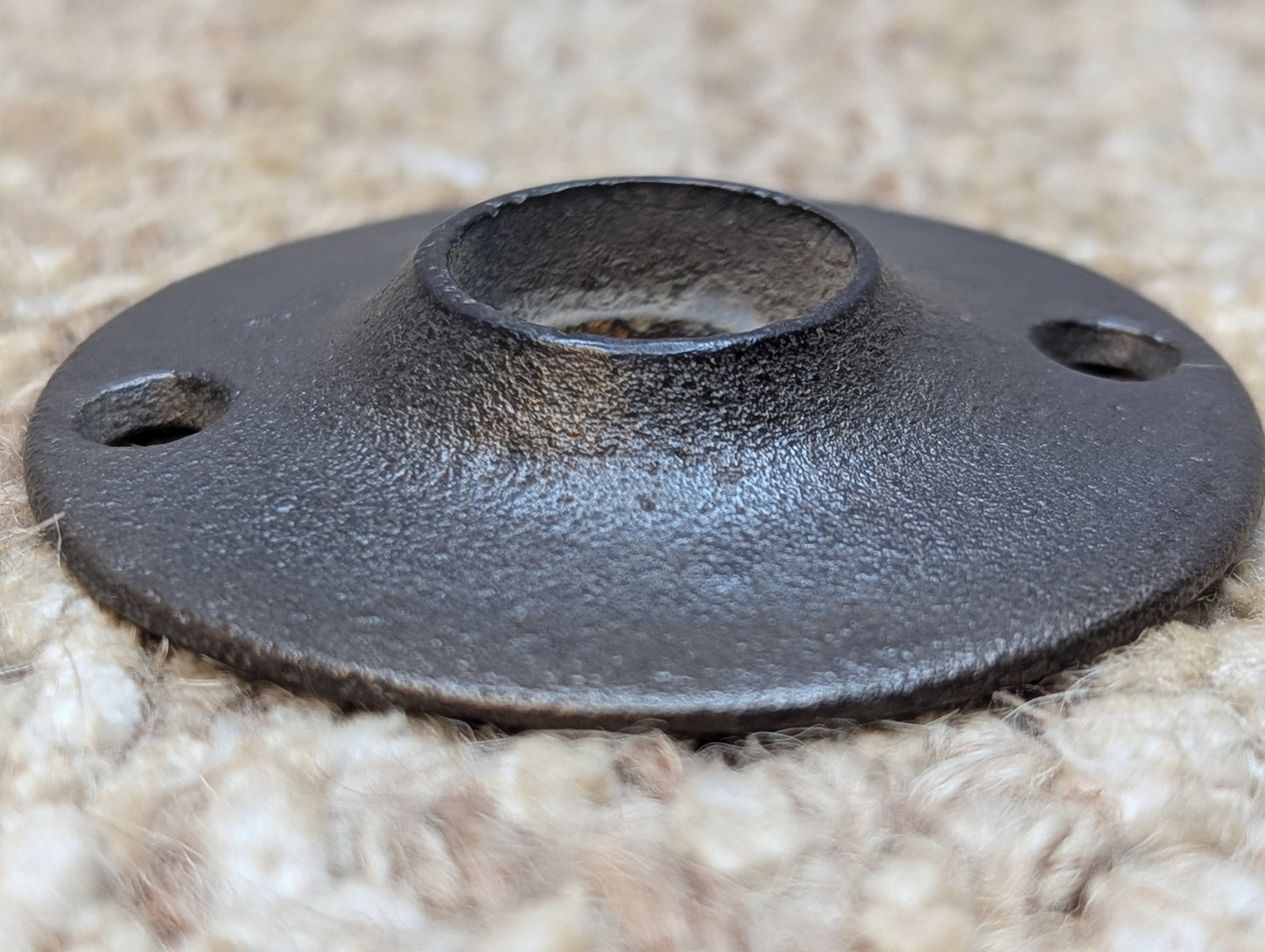 1 15/16" Antique Cast Iron Rosette Escutcheon For Door Knob