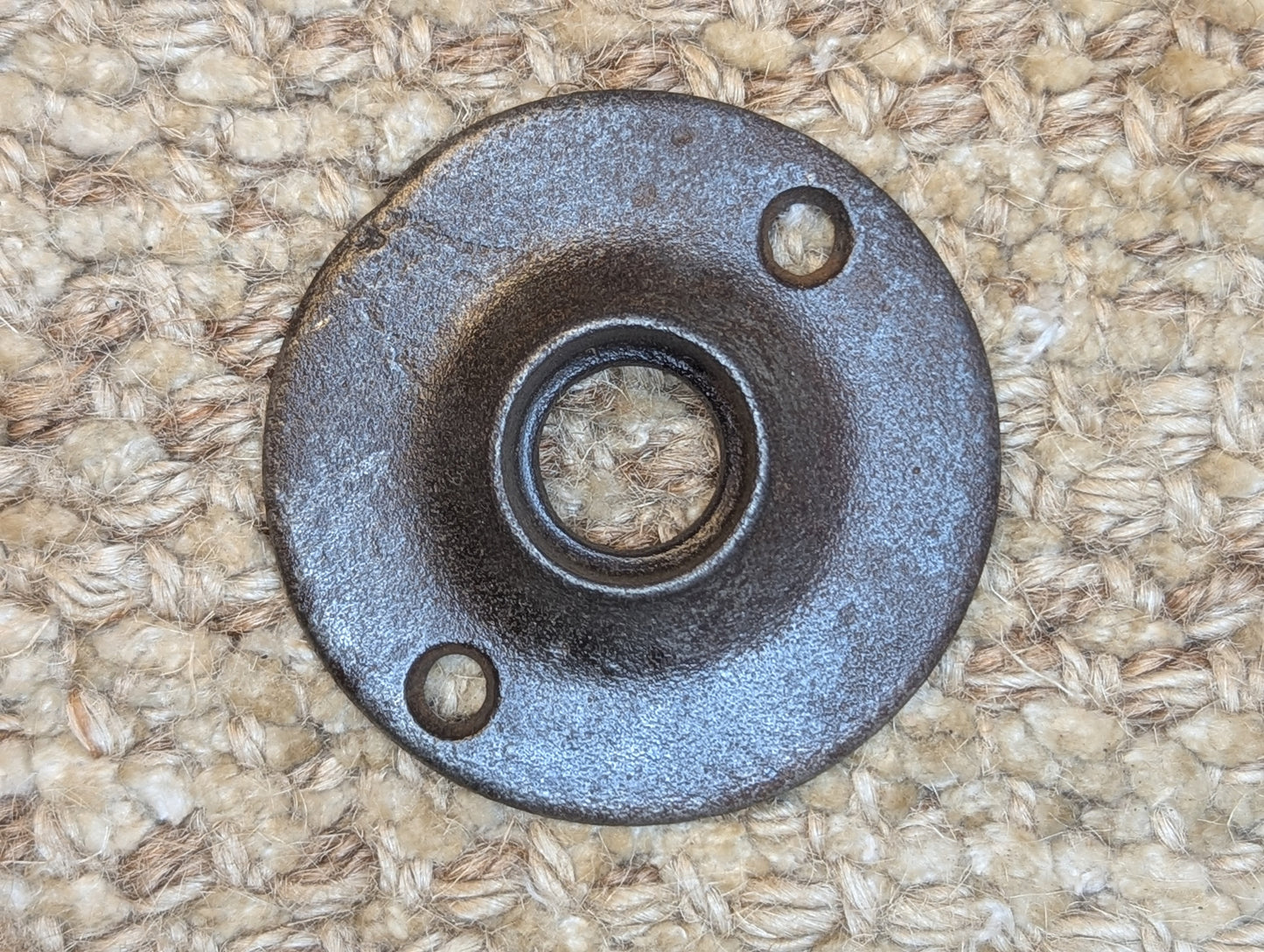 1 15/16" Antique Cast Iron Rosette Escutcheon For Door Knob