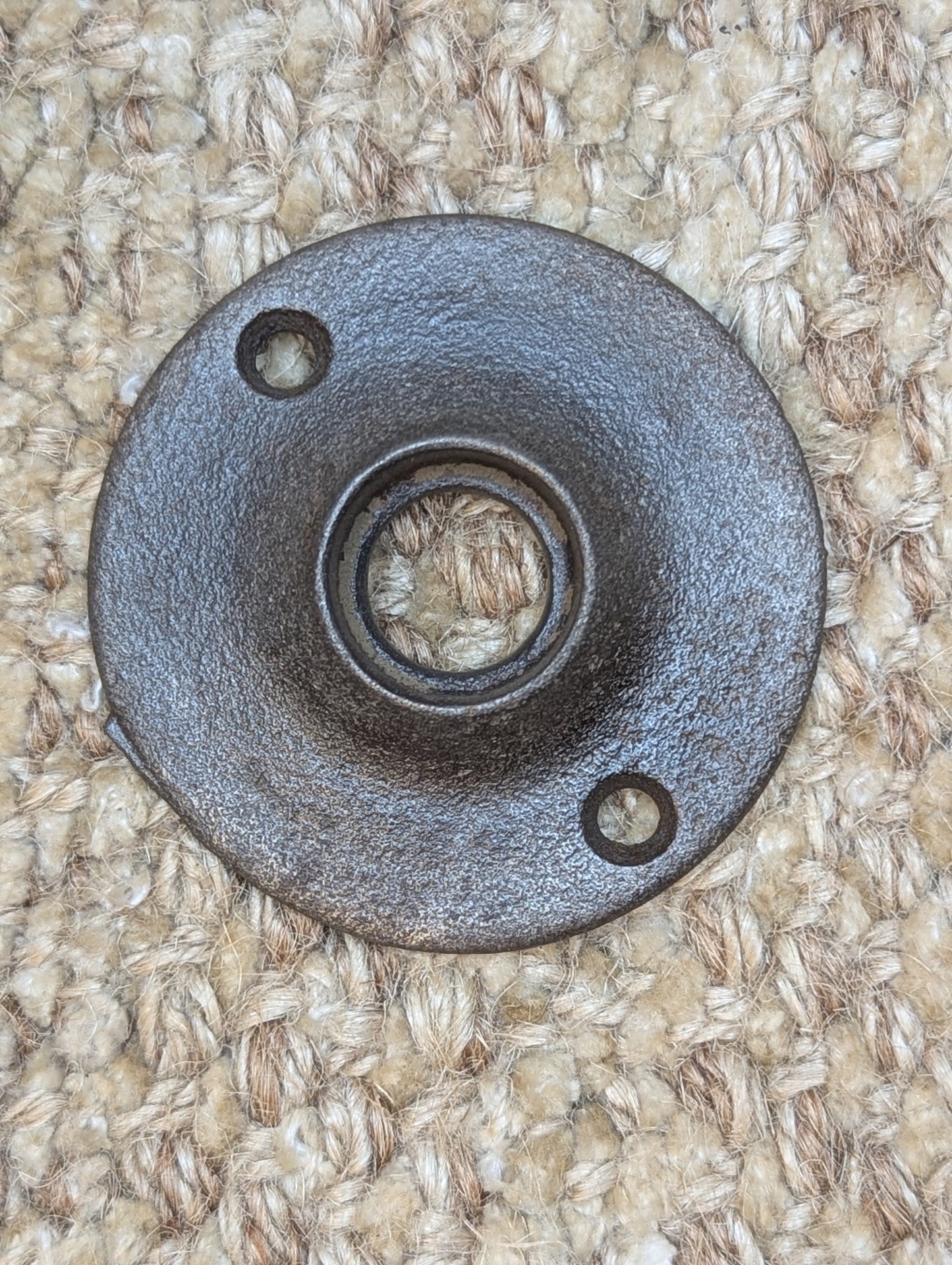 1 15/16" Antique Cast Iron Rosette Escutcheon For Door Knob
