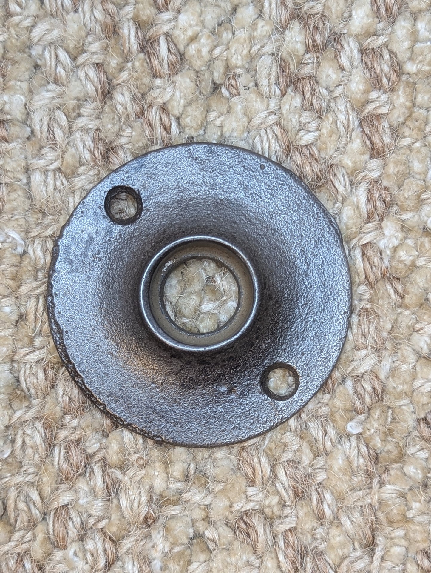 1 15/16" Antique Cast Iron Rosette Escutcheon For Door Knob