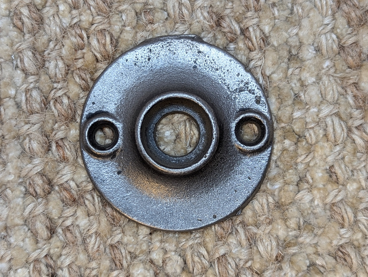 1 15/16" Antique Cast Iron Rosette Escutcheon For Door Knob