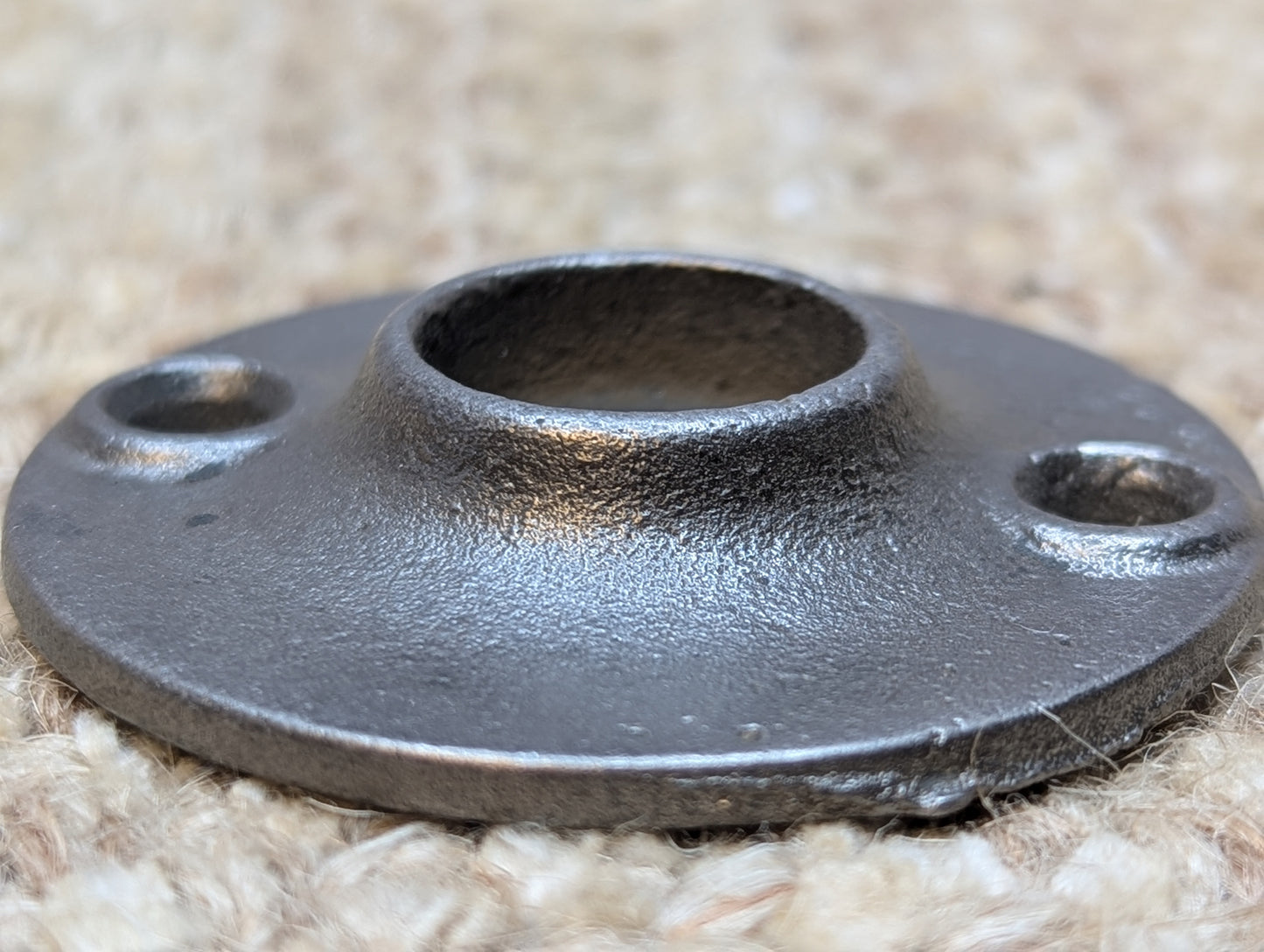 1 15/16" Antique Cast Iron Rosette Escutcheon For Door Knob