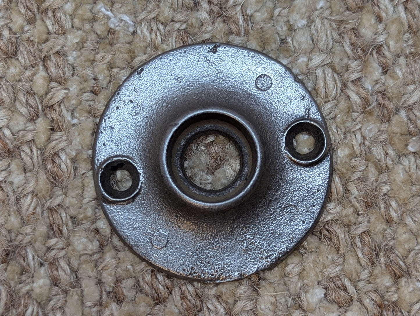 1 15/16" Antique Cast Iron Rosette Escutcheon For Door Knob