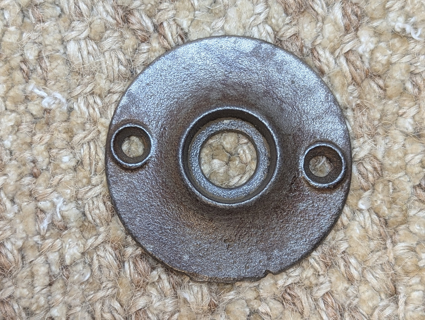 1 15/16" Antique Cast Iron Rosette Escutcheon For Door Knob