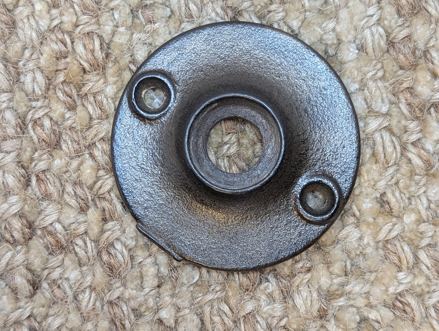 1 15/16" Antique Cast Iron Rosette Escutcheon For Door Knob