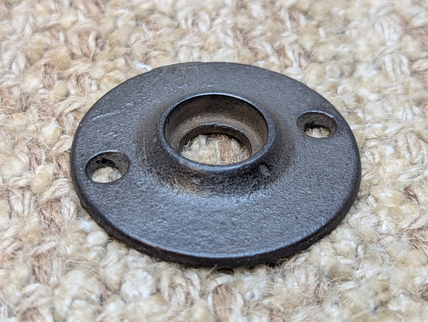 1 13/16" Antique Cast Iron Rosette Escutcheon For Door Knob