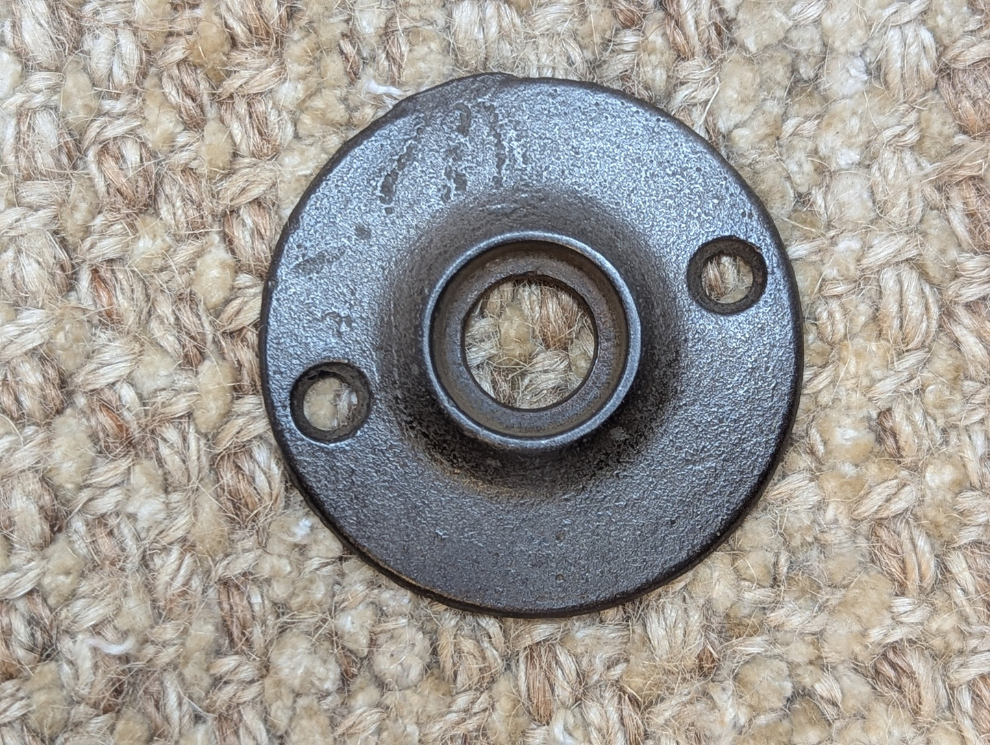 1 13/16" Antique Cast Iron Rosette Escutcheon For Door Knob