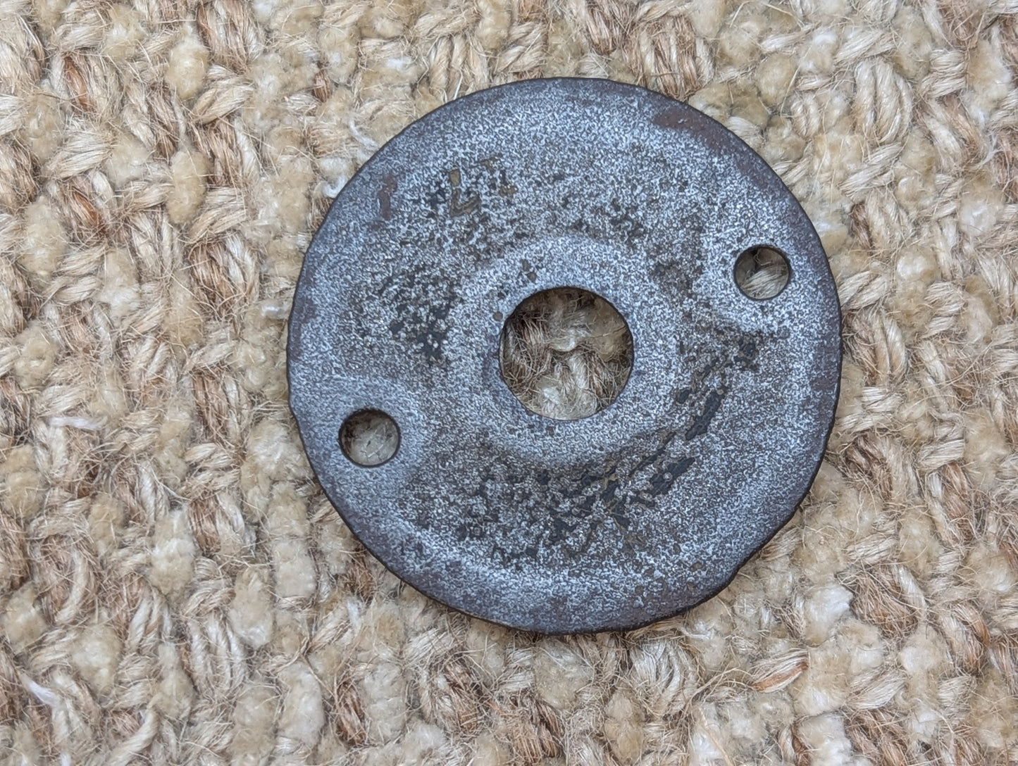 1 13/16" Antique Cast Iron Rosette Escutcheon For Door Knob
