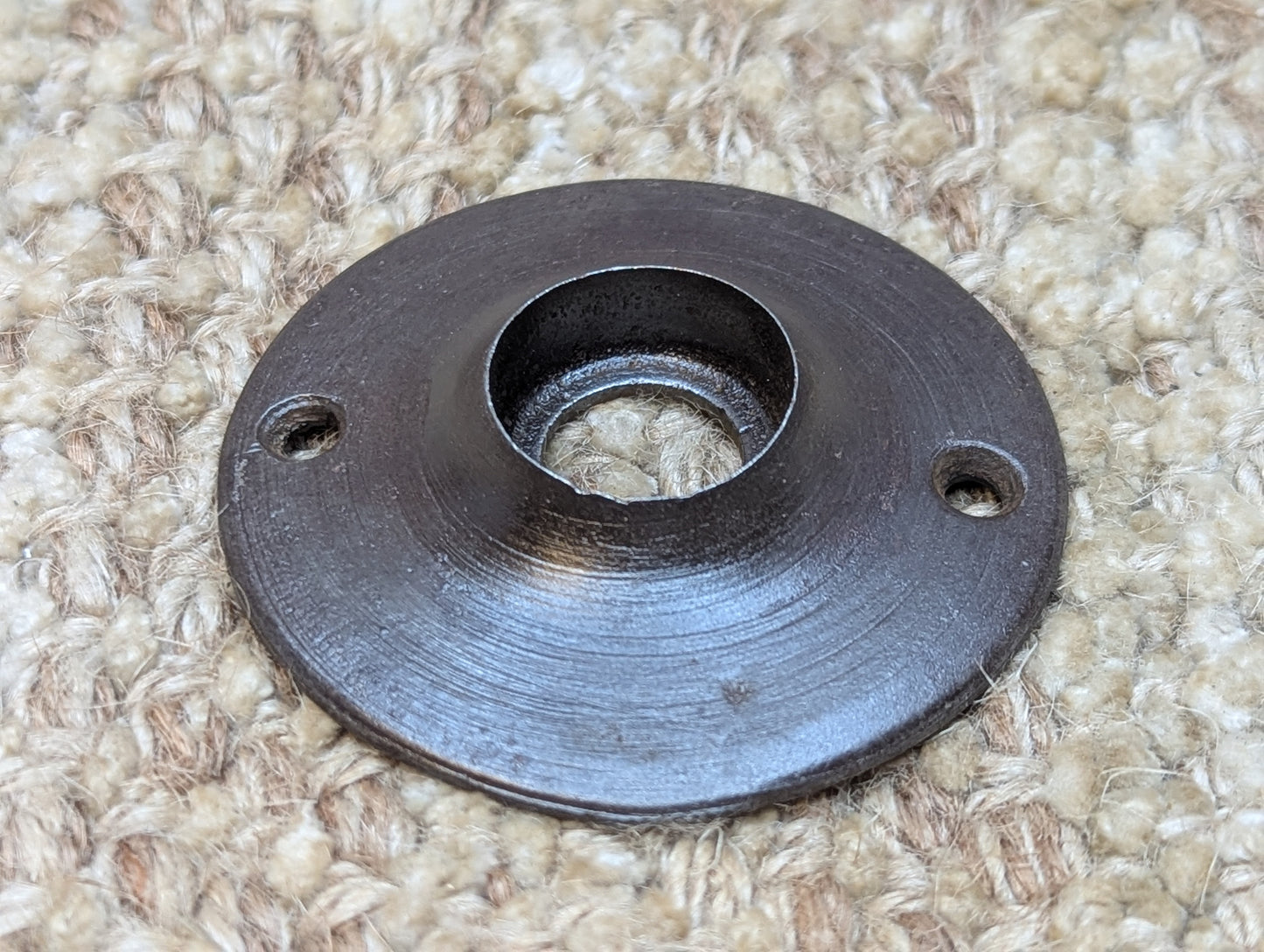 2 1/8" Antique Cast Iron Rosette Escutcheon For Door Knob