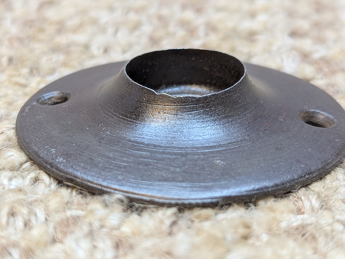 2 1/8" Antique Cast Iron Rosette Escutcheon For Door Knob