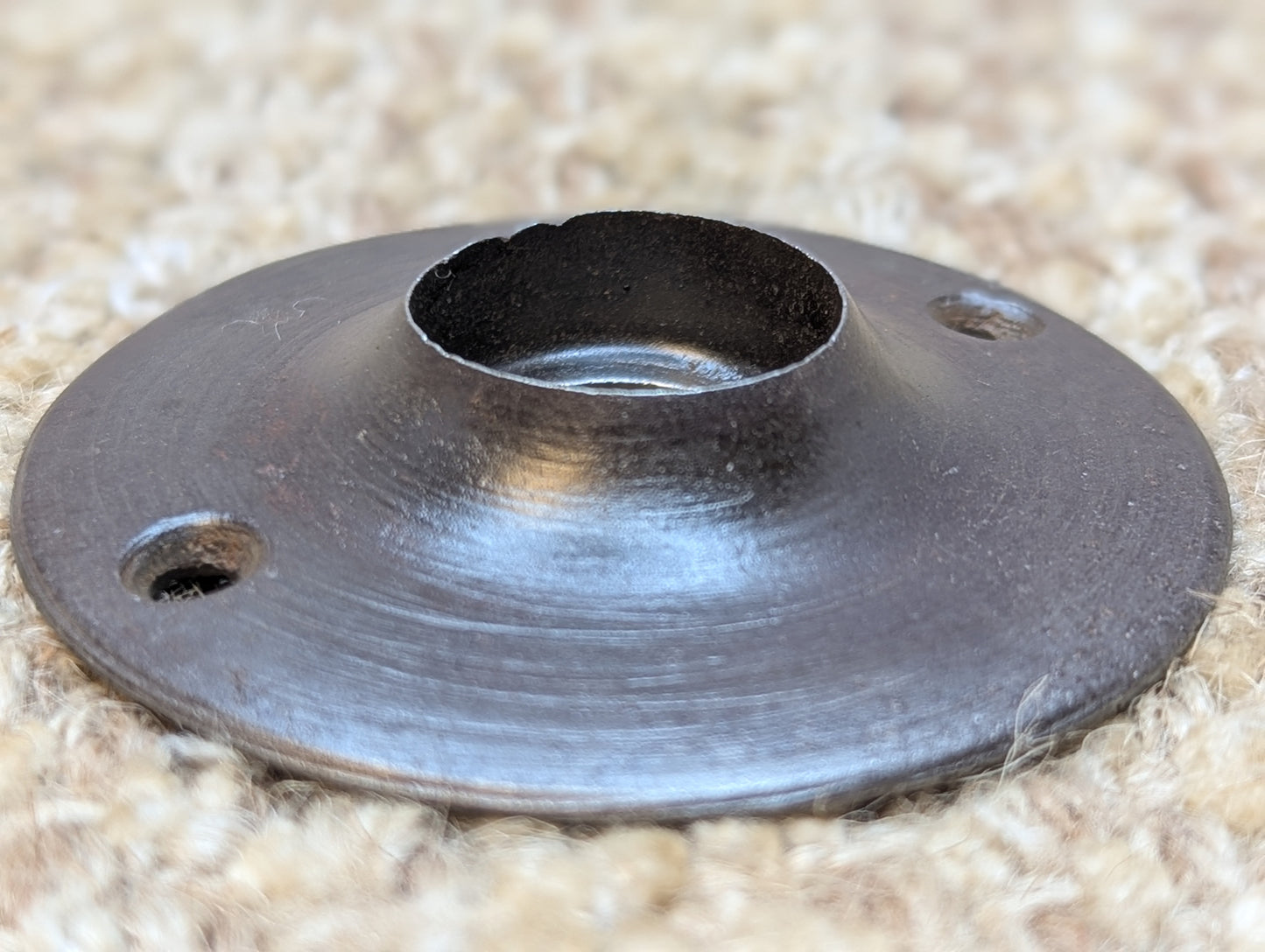 2 1/8" Antique Cast Iron Rosette Escutcheon For Door Knob