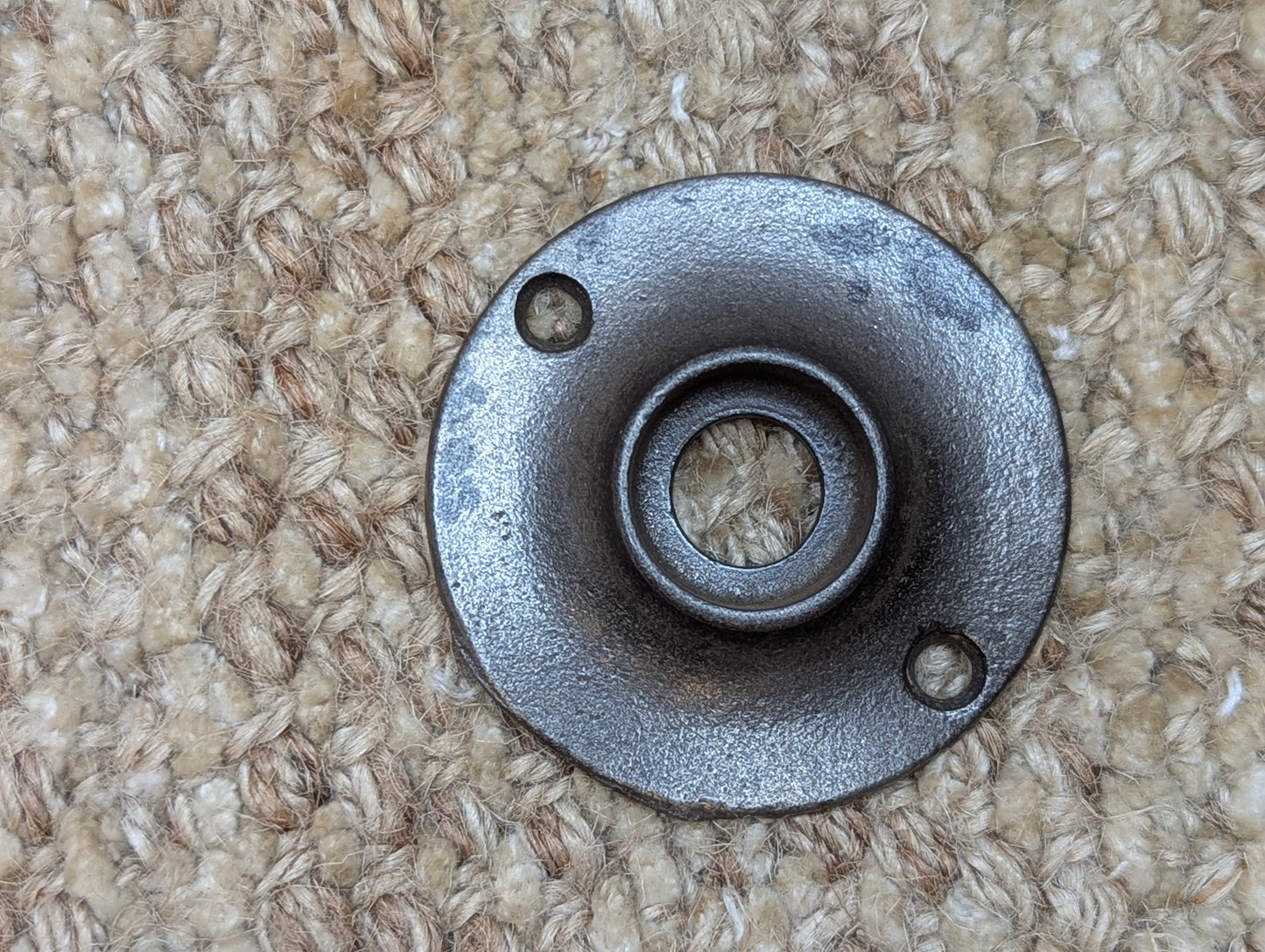 1 7/8" Antique Cast Iron Rosette Escutcheon For Door Knob