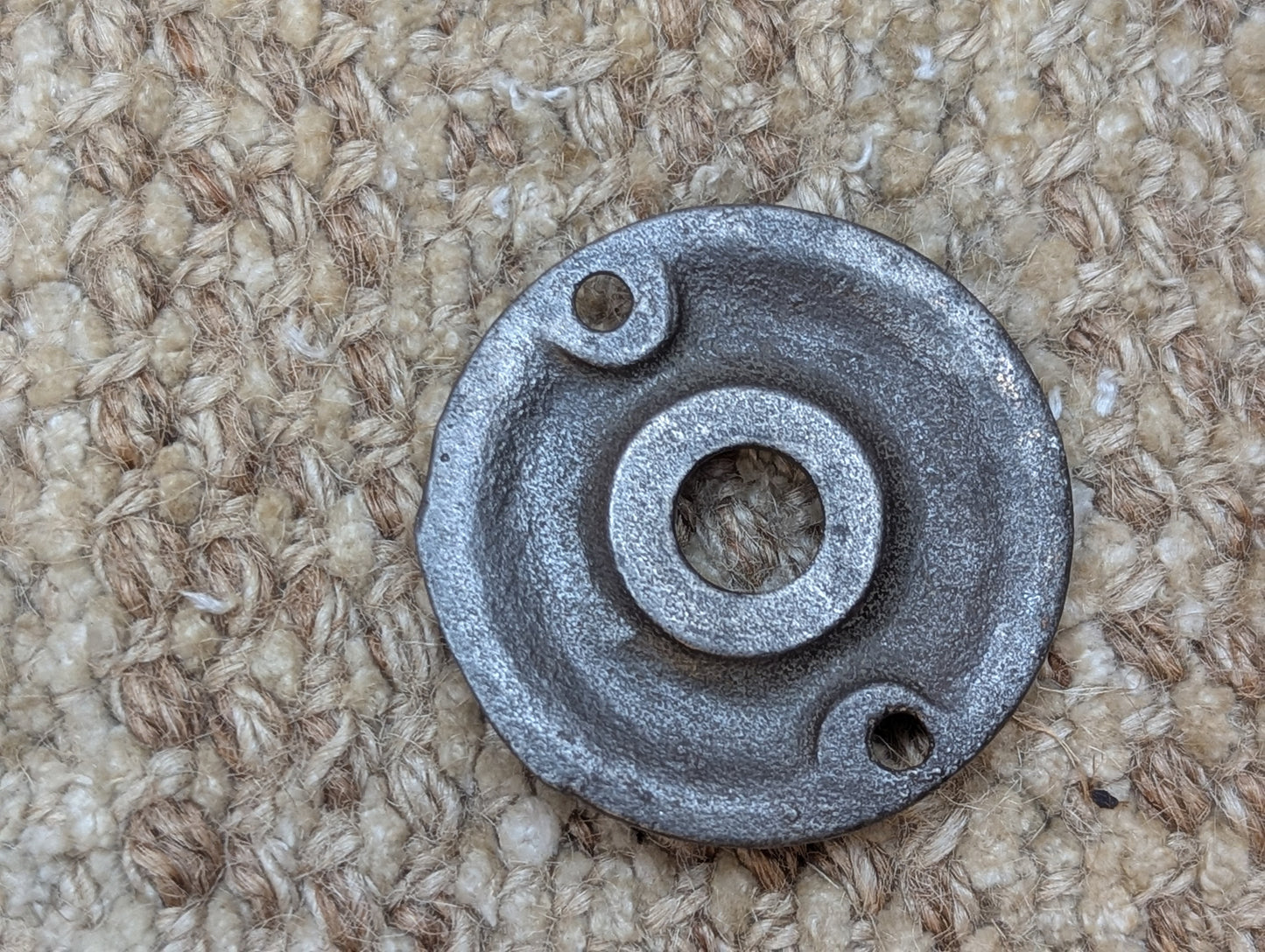 1 7/8" Antique Cast Iron Rosette Escutcheon For Door Knob
