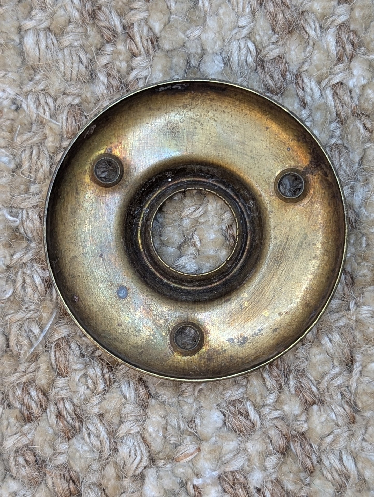 2" Antique Brass Rosette Escutcheon For Door Knob