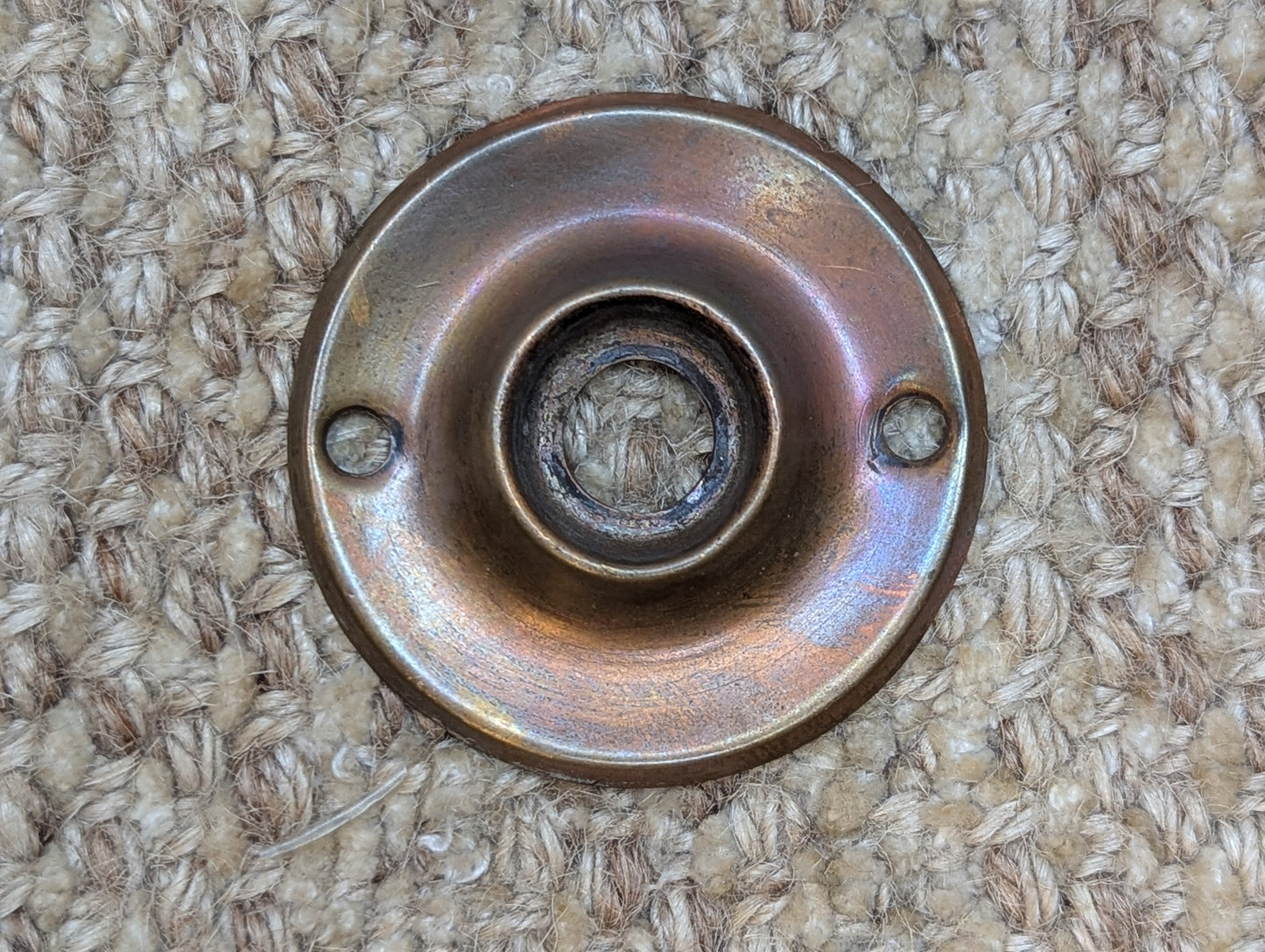 2" Antique Brass Rosette Escutcheon For Door Knob