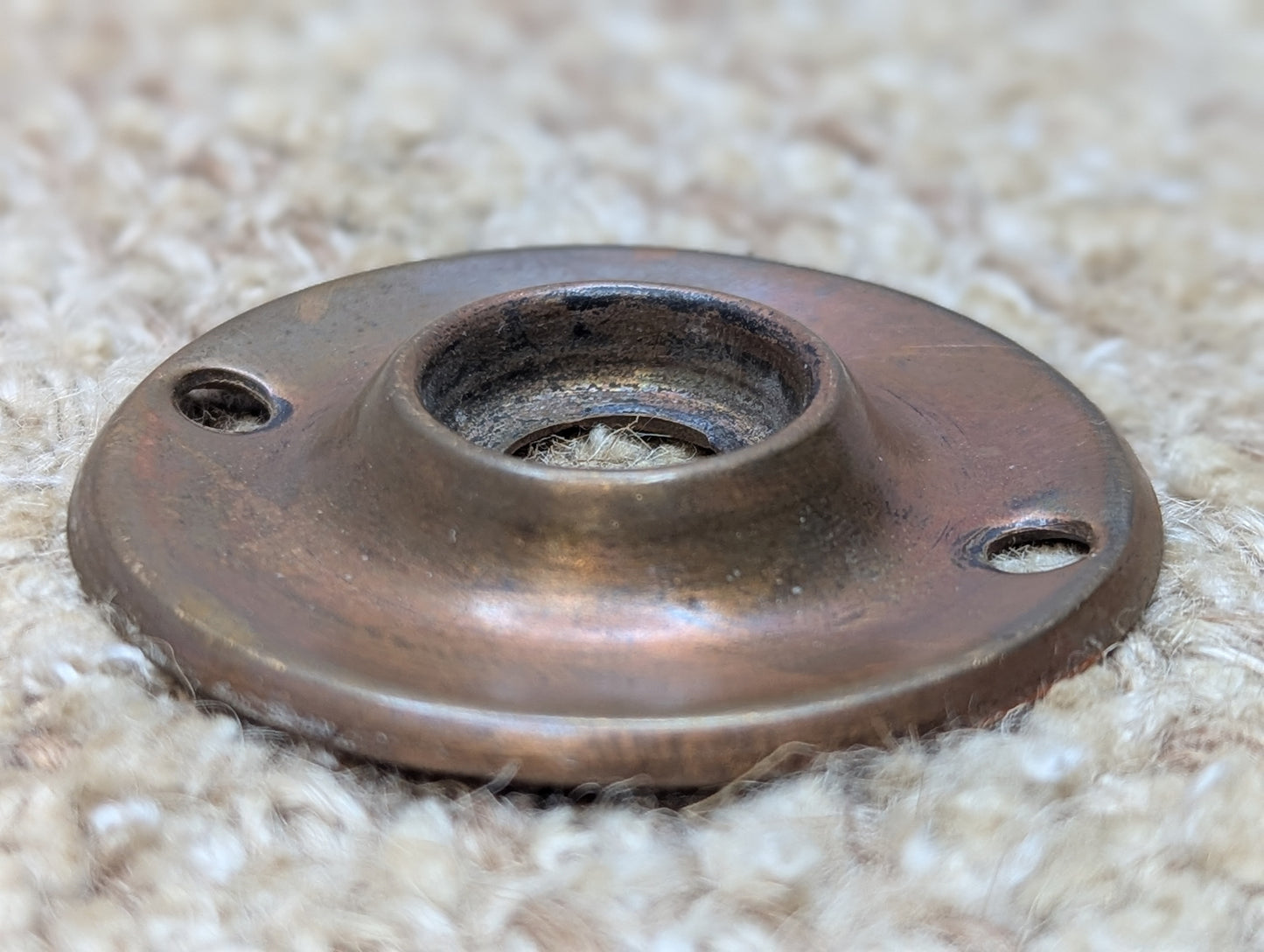 2" Antique Brass Rosette Escutcheon For Door Knob