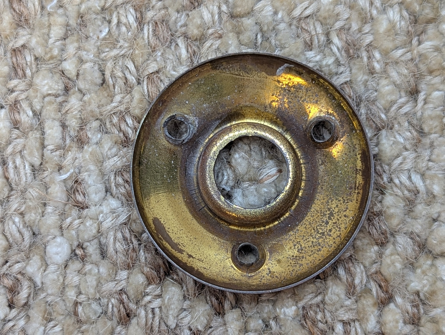 1 3/4" Antique Brass Rosette Escutcheon For Door Knob