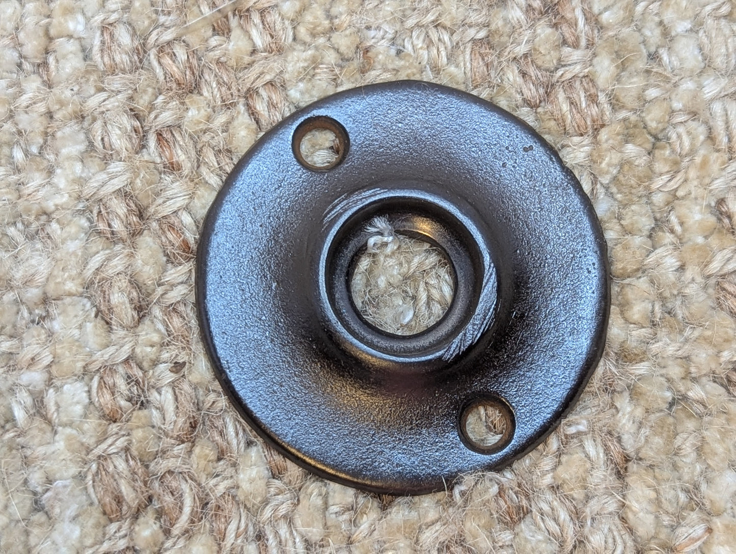 1 15/16" Antique Cast Iron Rosette Escutcheon For Door Knob