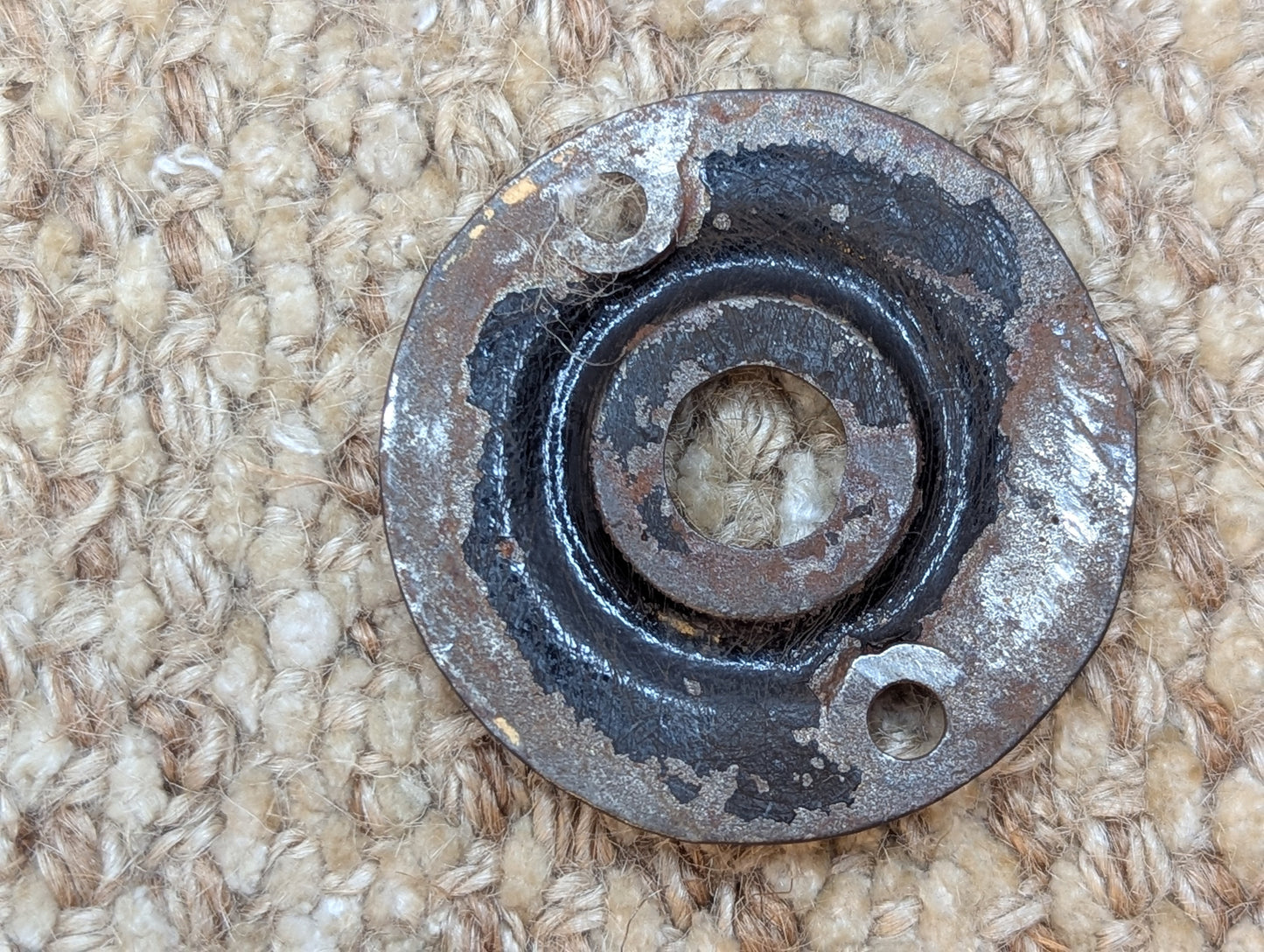 1 15/16" Antique Cast Iron Rosette Escutcheon For Door Knob
