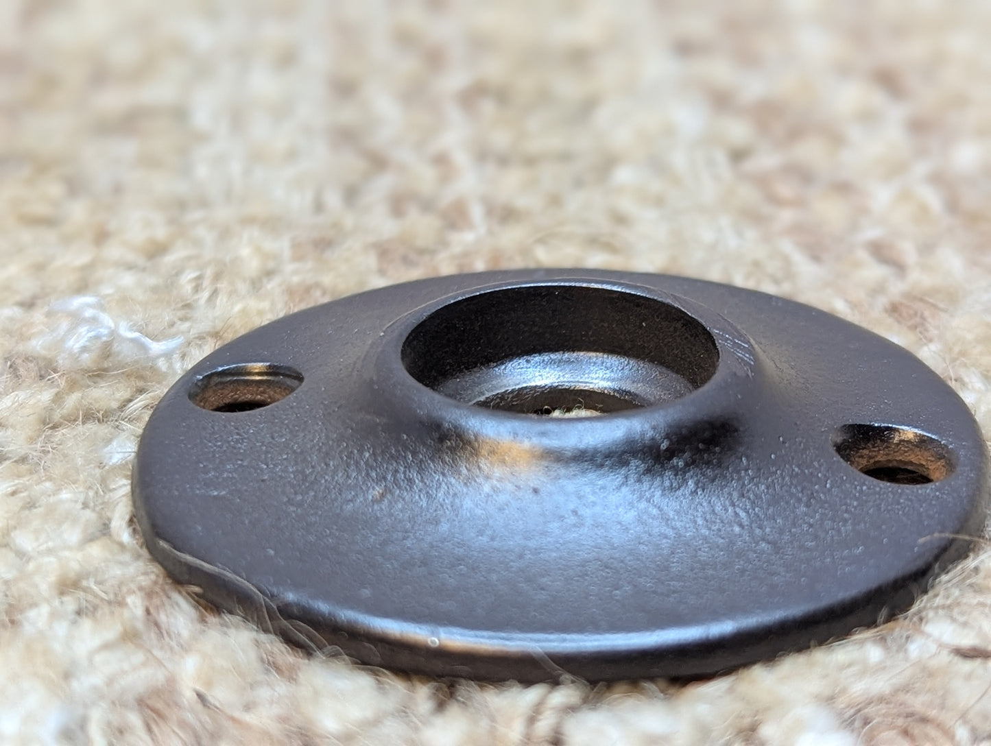 1 15/16" Antique Cast Iron Rosette Escutcheon For Door Knob